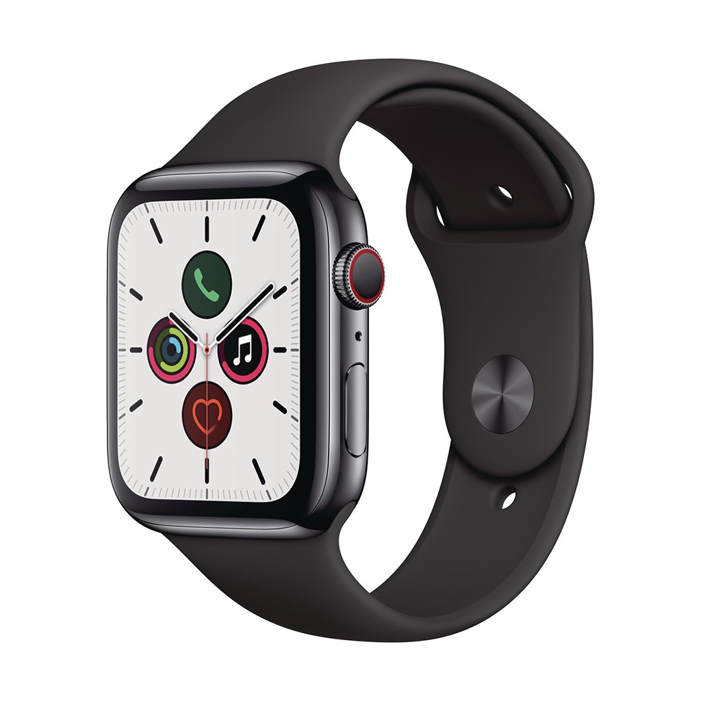 Image of Apple Smartwatch »Serie 5, GPS Cellular, 44 mm Edelstahl-Gehäuse mit Sportarmband«, (Watch OS MWWK2FD/A) bei Ackermann Versand Schweiz