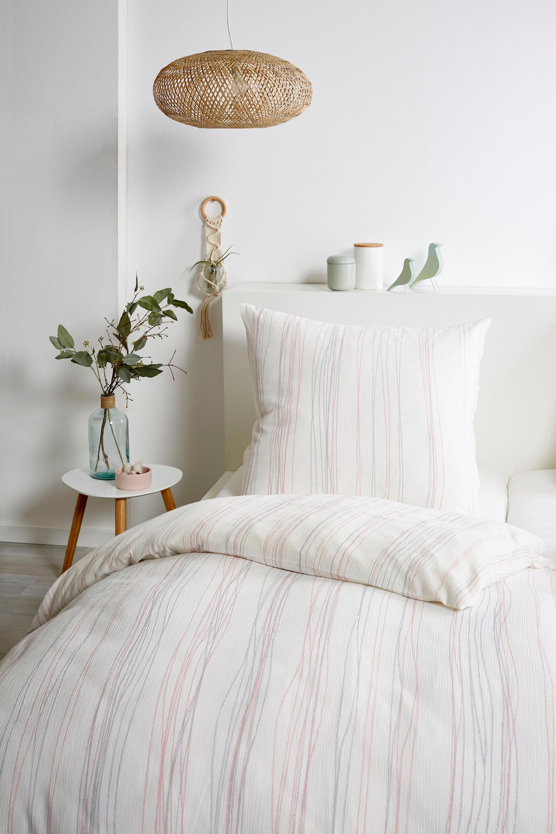 Image of Primera Bettwäsche "Bio Crepe Stripes" 2 Stk. mit feinem Streifendesign
