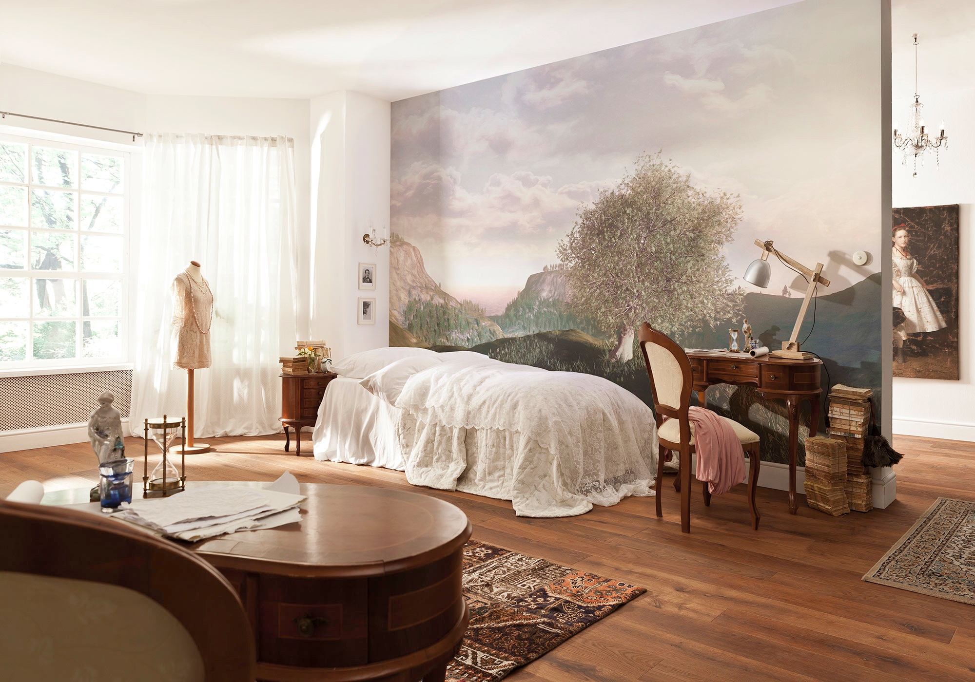 Komar Vliestapete »Digitaldruck Vlies - Lieu Magique - Grösse 400 x 250 cm«, bedruckt, Wohnzimmer, Schlafzimmer