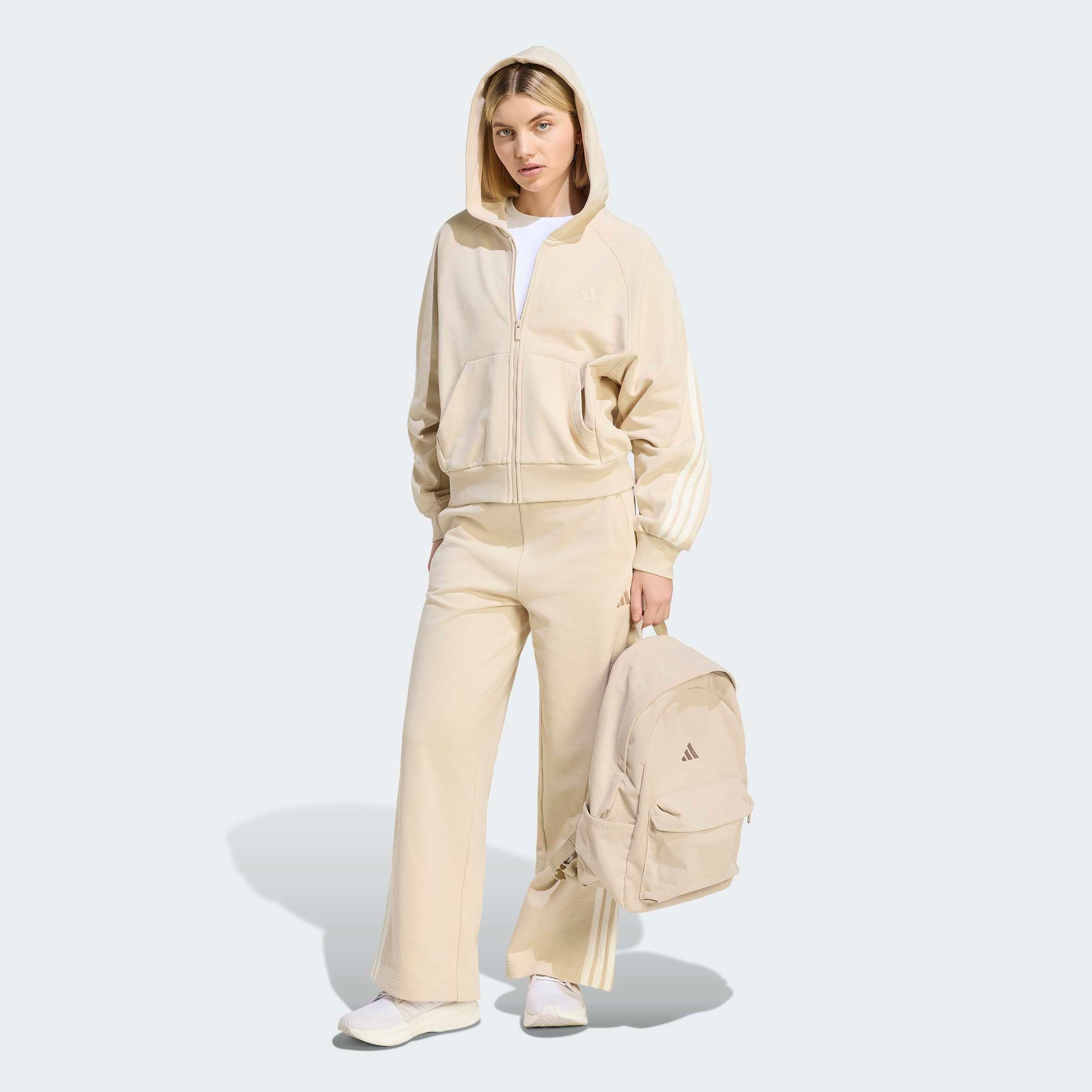 adidas Sportswear Sweat à capuche »ADIDAS KIT 3-STREIFEN MIT DURCHGEHENDEM REISSVERSCHLUSS«, pour adultes, avec capuche, longueur normale
