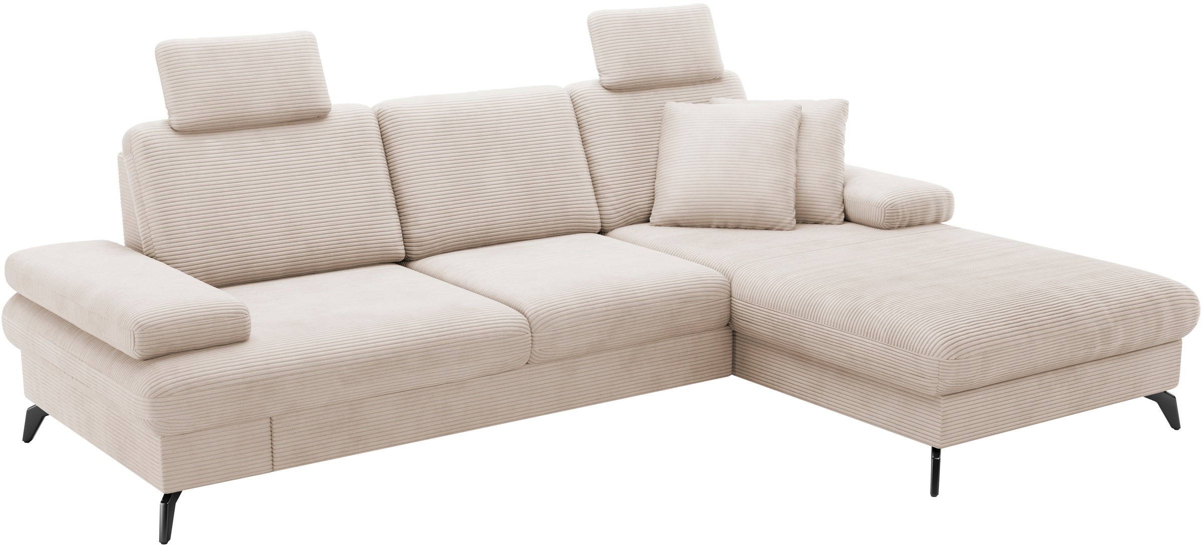 sit&more Ecksofa »Morris Jubi L-Form«, inkl. Armteilfunktion und 1 Zierkissen, wahlweise mit Bettfunktion