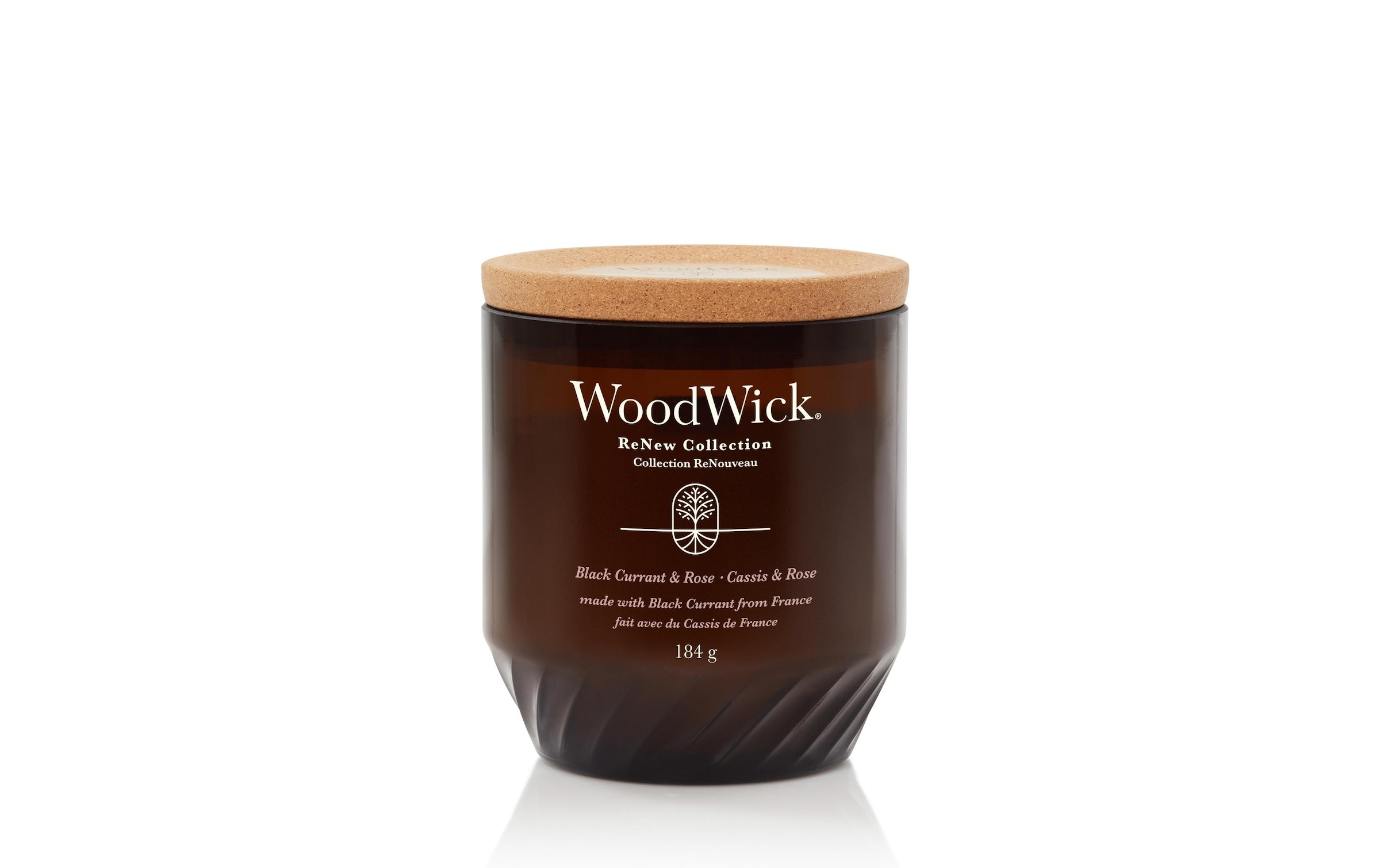 Woodwick Duftkerze »Black Currant & Rose ReNew Medium Jar«