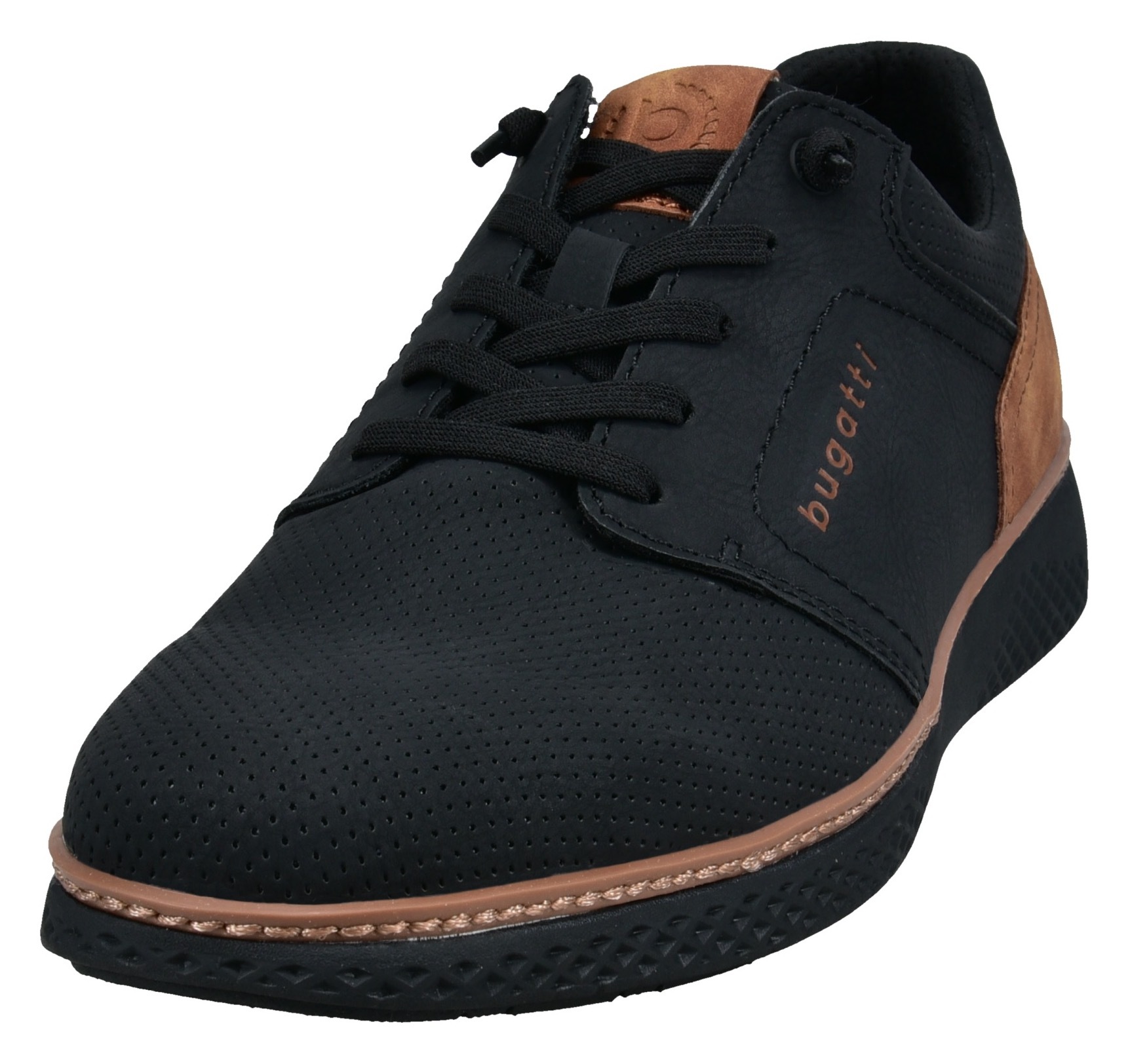 Image of bugatti Slip-On Sneaker Halbschuh, Freizeitsneaker mit Perforation, elastische Schnürsenkel