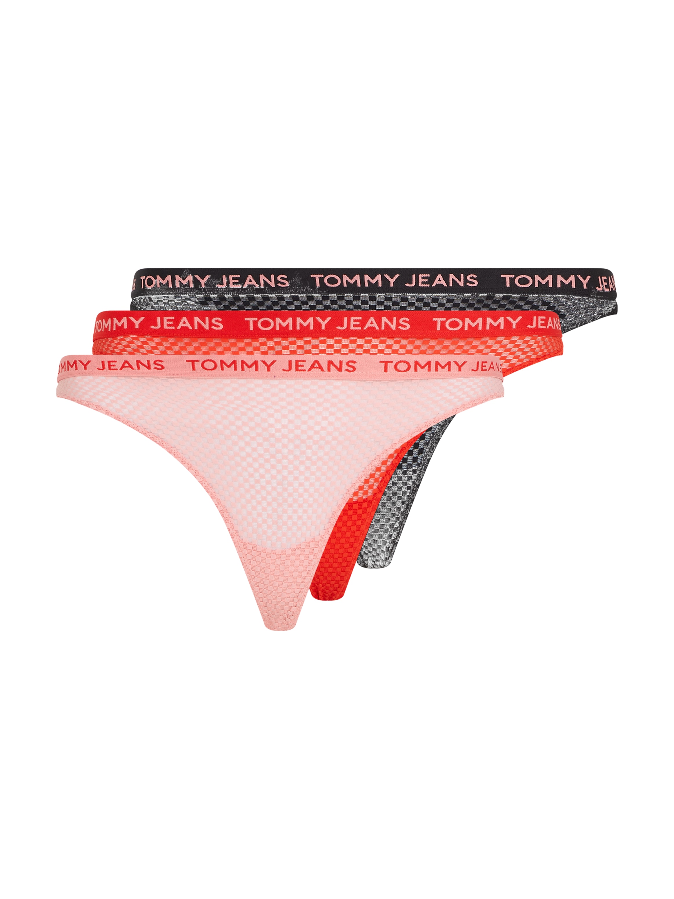 Tommy Hilfiger Underwear String »3P HR THONG LACE (EXT SIZES)«, (Packung, 3 St., 3er), leicht transparente Qualität, Logoschriftzug im Sale-Tommy Hilfiger 1