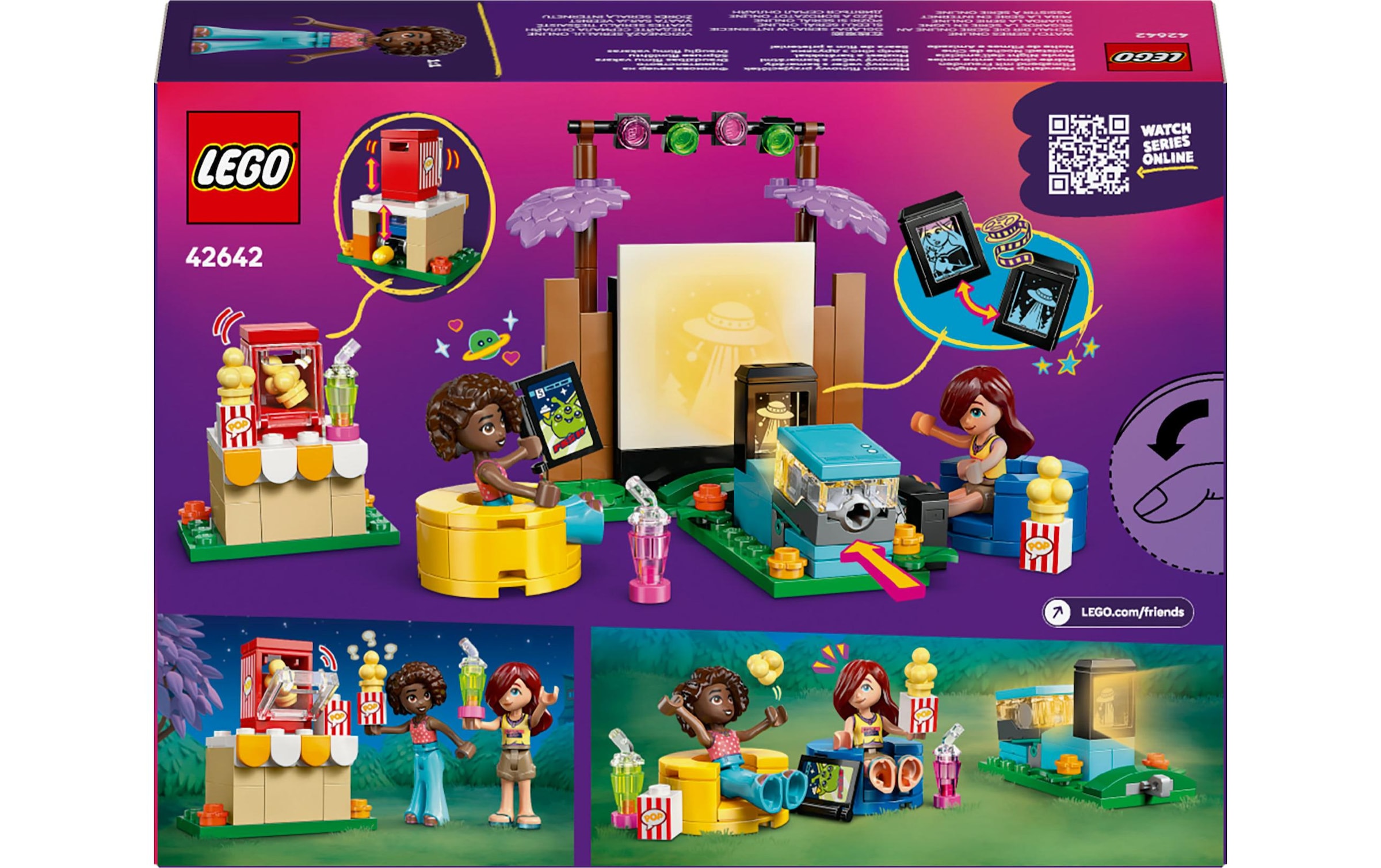 LEGO® Spielbausteine »Friends Filmabend mit Freunden 42642«, (154 St.)