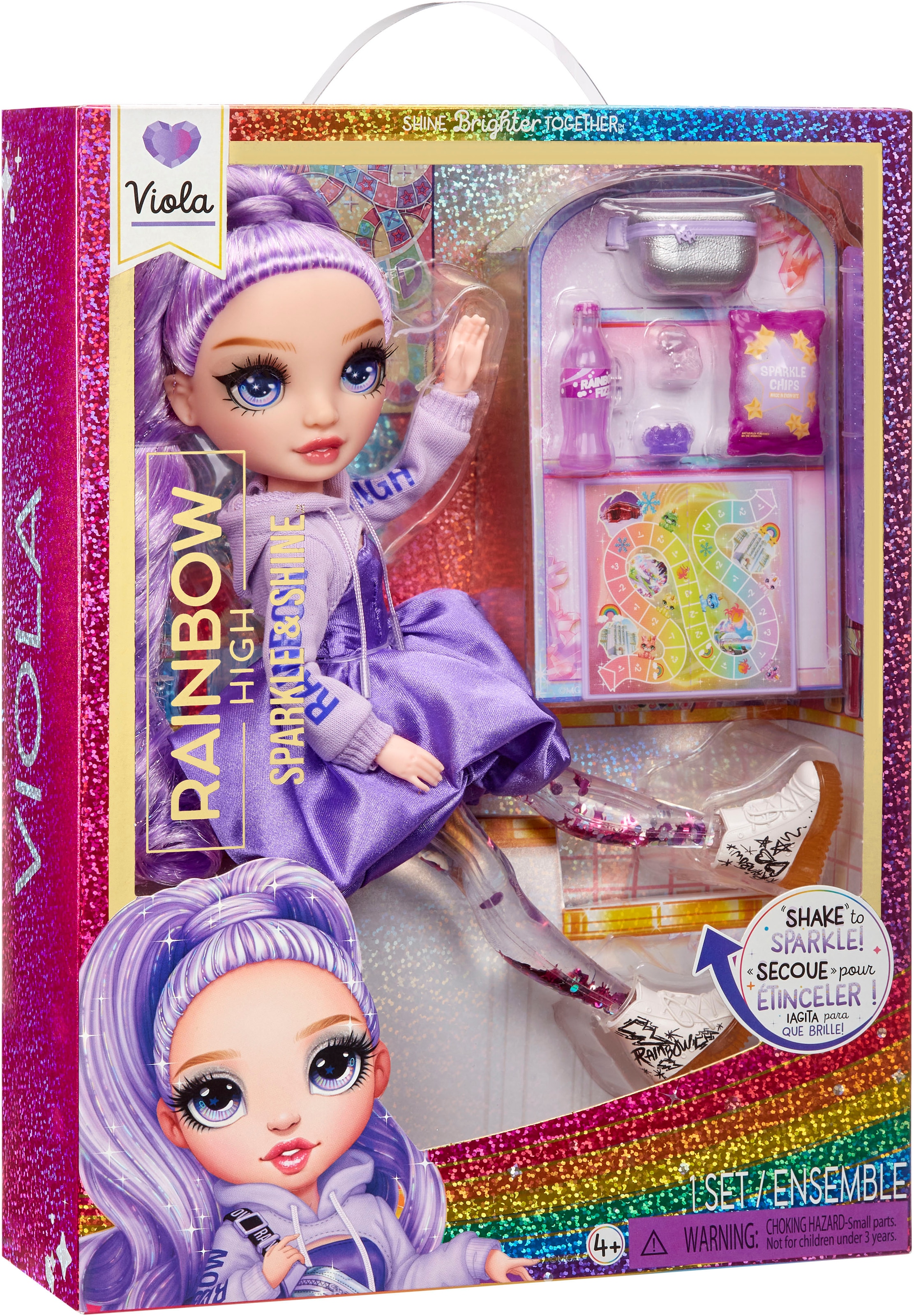 RAINBOW HIGH Poupée à habiller »Rainbow High Sparkle & Shine Fashion Dolls - VIOLA (Purple)«