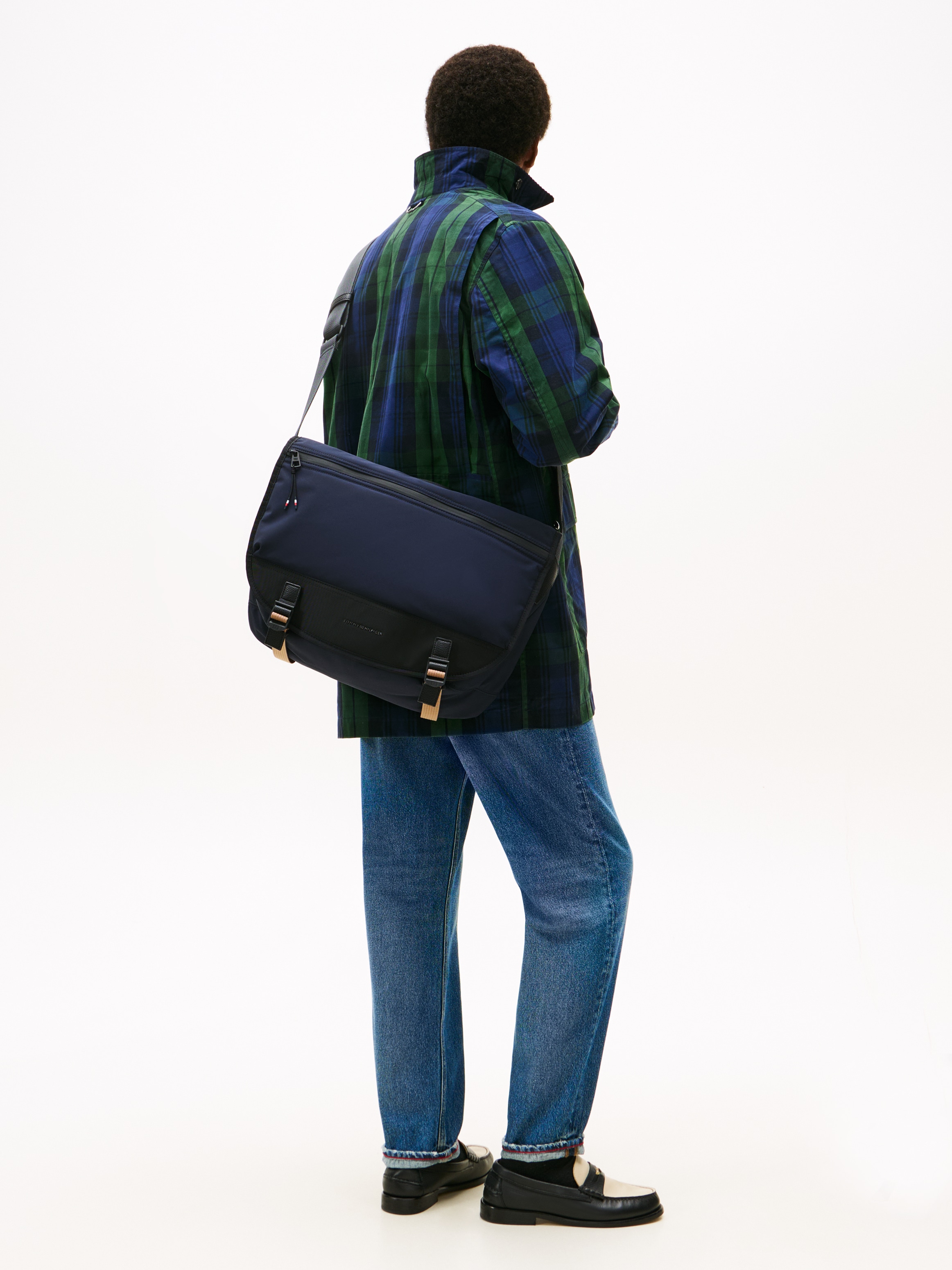 Tommy Hilfiger Sac pour ordinateur portable »TH TRAVEL MESSENGER« sac d'affaires unisexe, mallette avec rabat