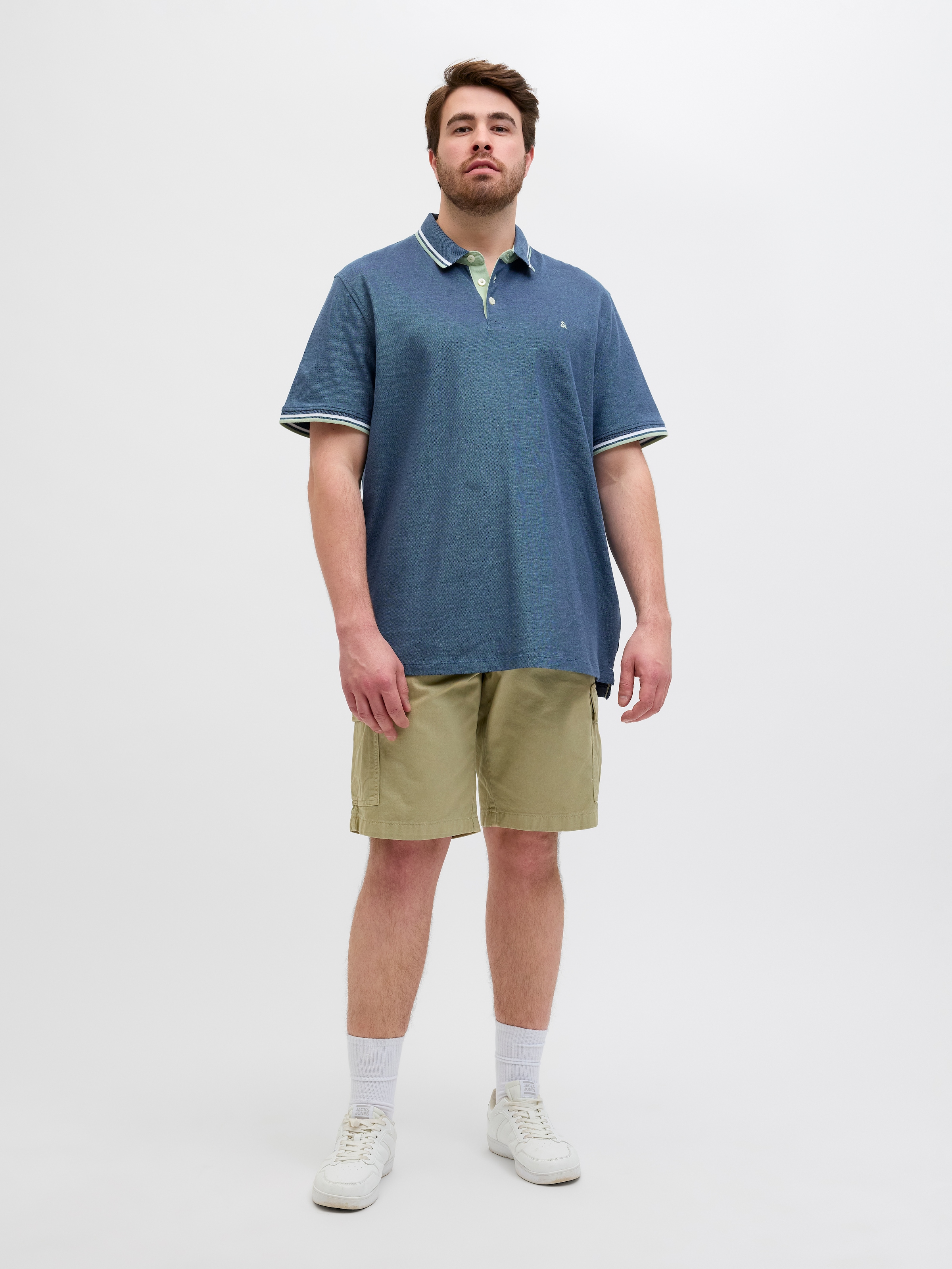 Jack & Jones PlusSize Poloshirt »JJEPAULOS POLO SS NOOS PLS«, mit Logo Stickerei