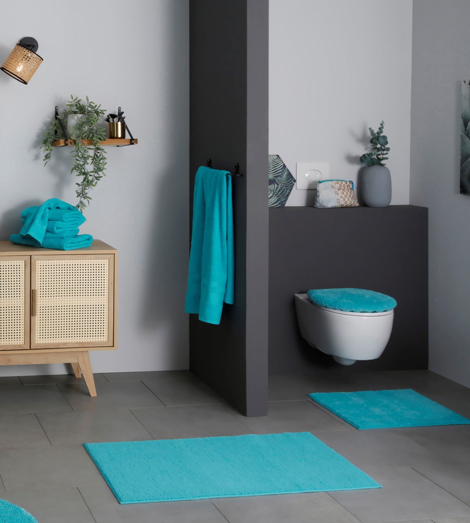 my home Badematte »Vanessa, Badvorleger, Badezimmer Teppich«, rutschhemmend beschichtet, schnell trocknend-fussbodenheizungsgeeignet-strapazierfähig, Badteppich, weiche Haptik, unifarben
