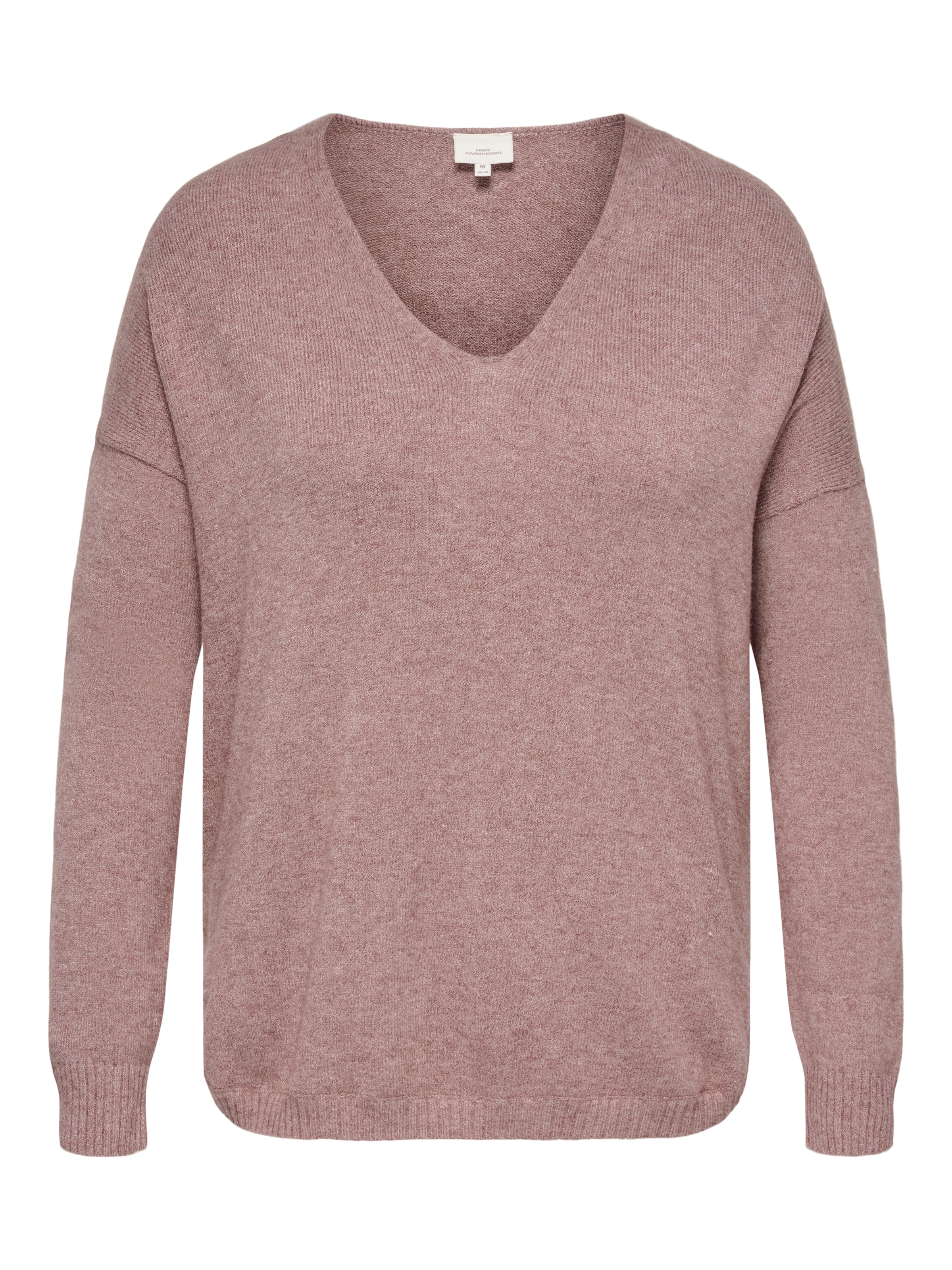 ONLY CARMAKOMA Pull col V »CARMARGARETA LS PULLOVER KNT NOOS« Viskosemischung, regular fit
