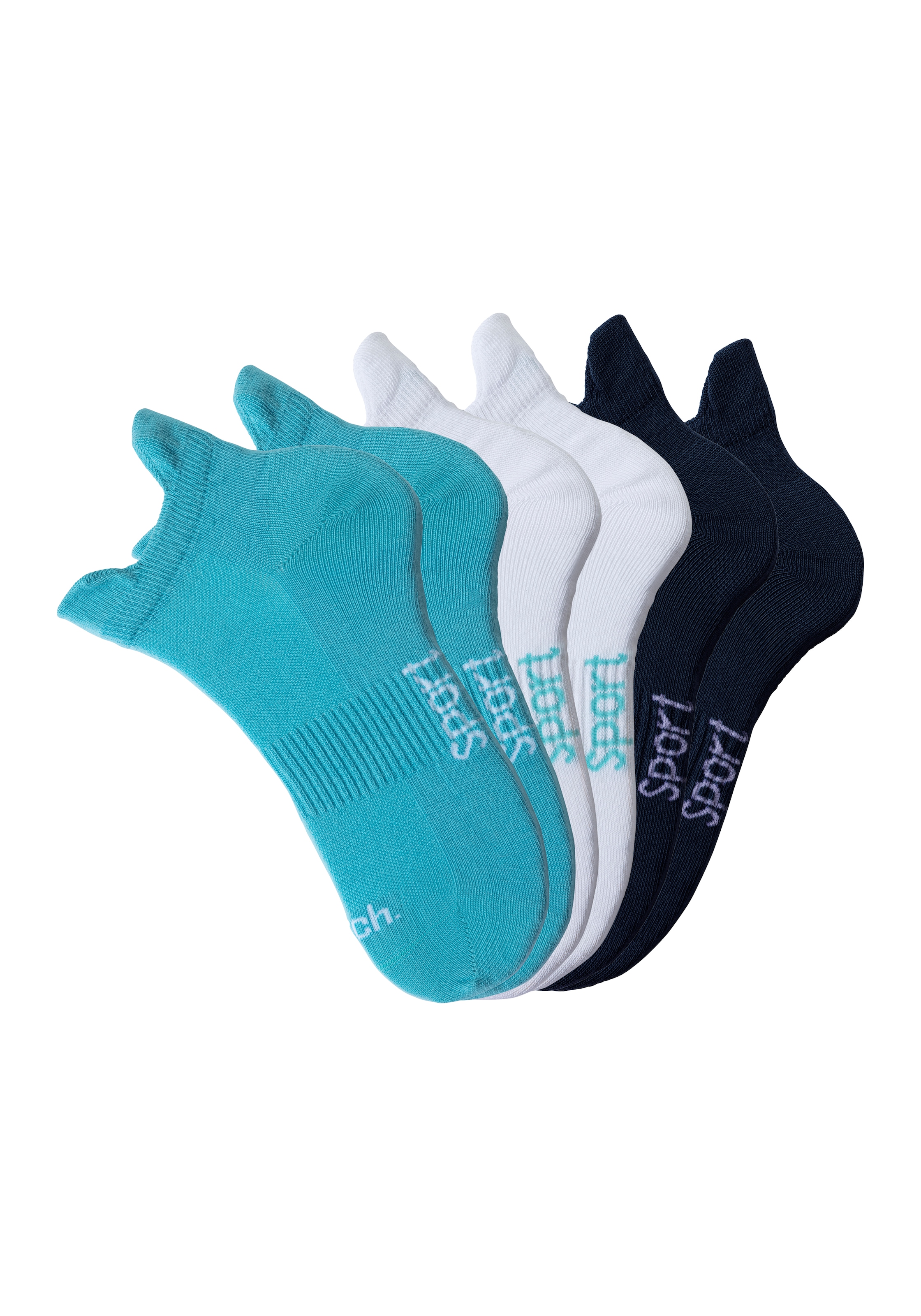 Bench. Chaussettes de baskets Packung, 6 cuis tlg. mit feiner Mesh Konstruktion und Mittelfussgummi