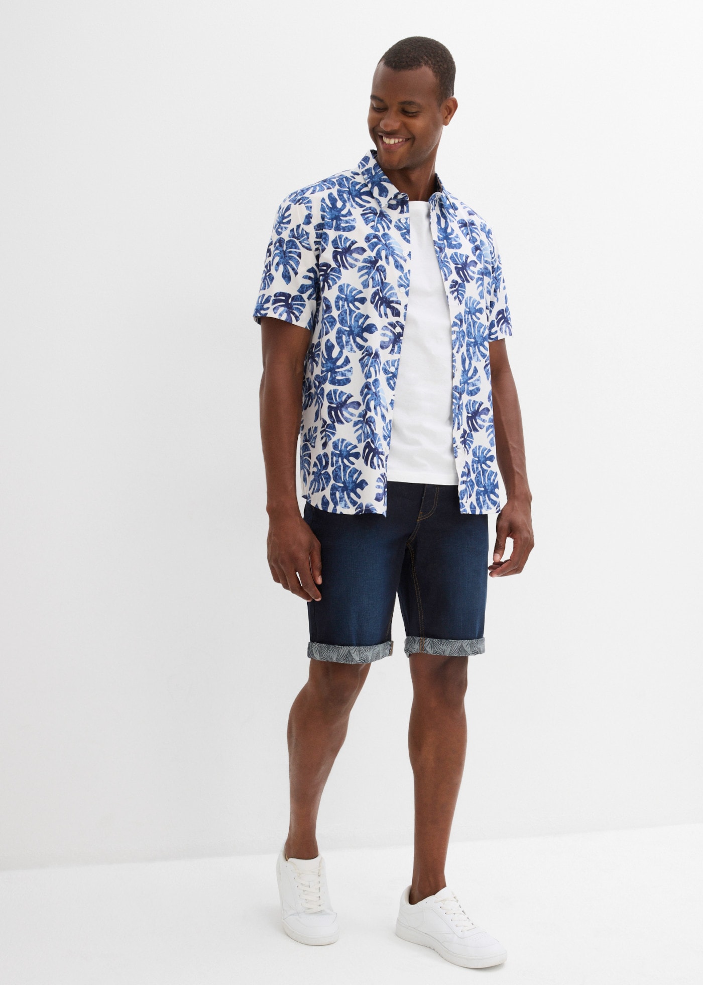 bonprix Bermuda  en coton et élasthanne, matière stretch, coupe régulière