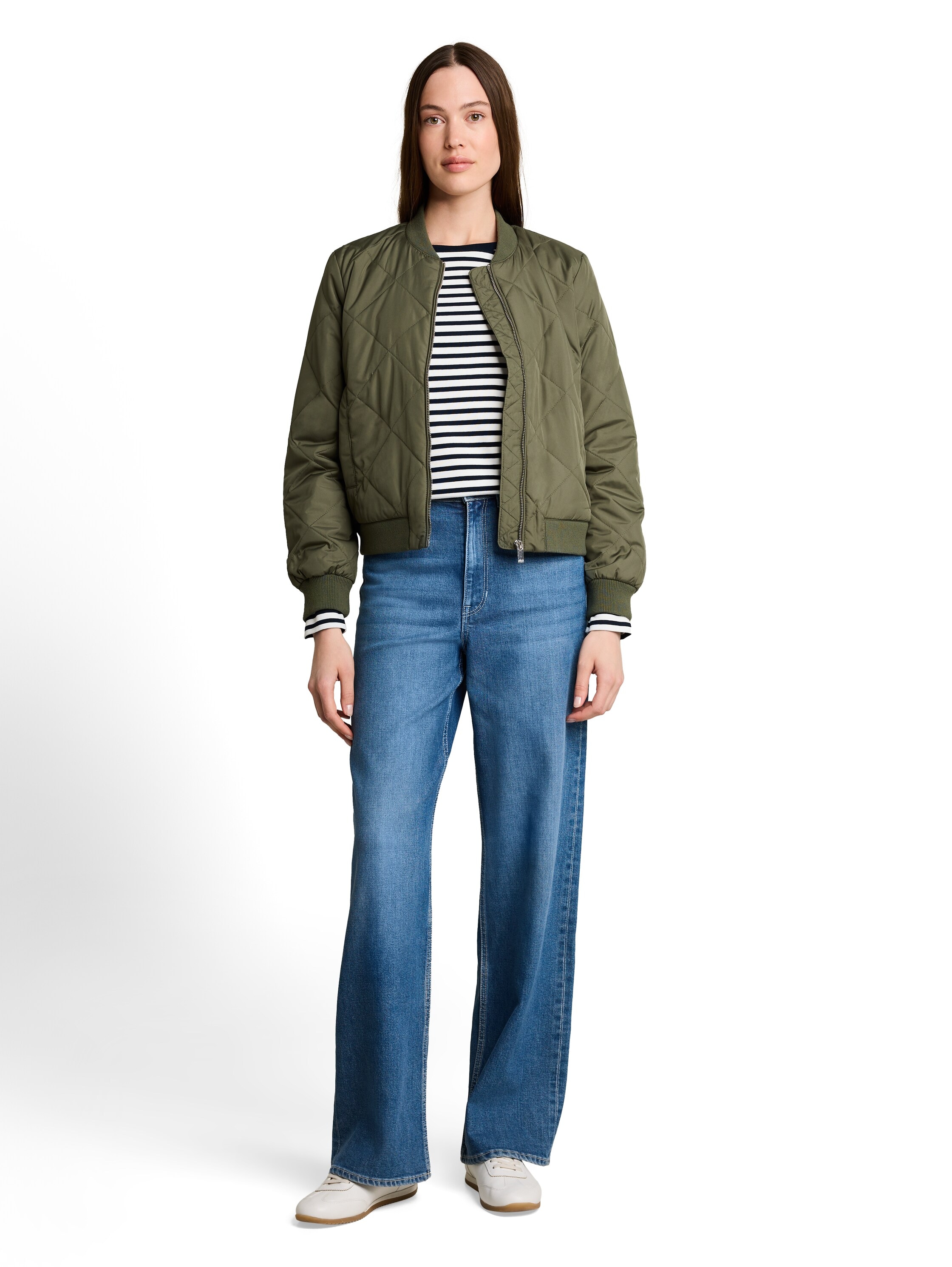TOM TAILOR Denim Blouson sans capuche avec col montant et fermeture éclair