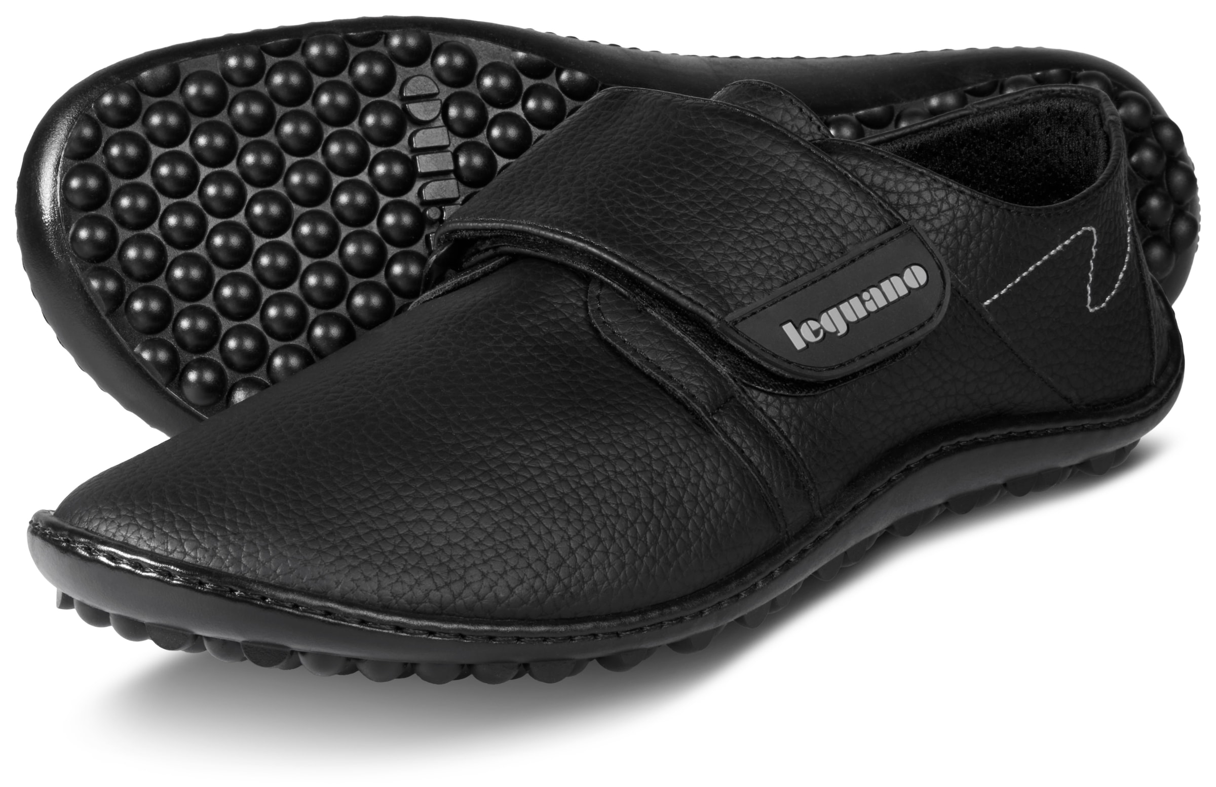 Leguano Chaussures pieds nus »NERON«  chaussure à scratch, chaussure confortable, flats avec fermeture pratique à scratch