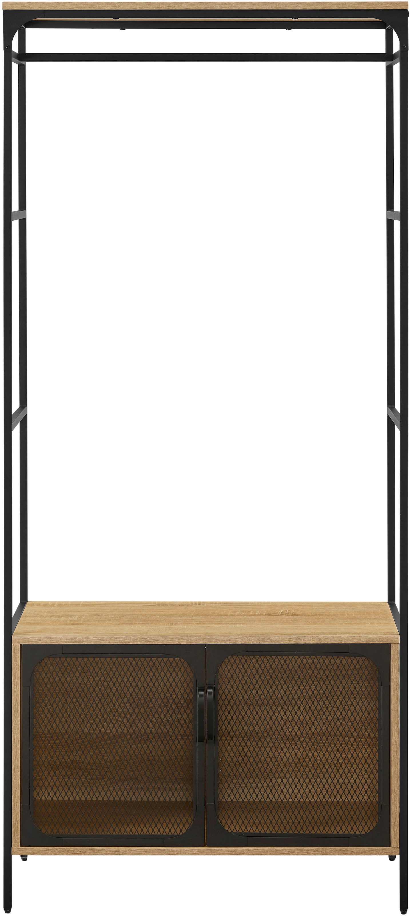 GOODproduct Regal »Amance« robust, natürliche Materialien, Metallgestell, Höhe 177 cm