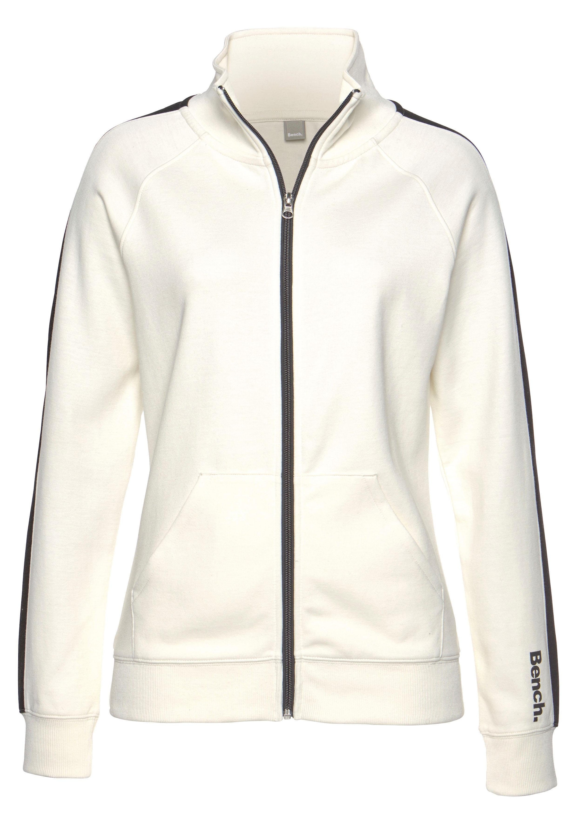 Bench. Loungewear Sweatjacke, mit Seitenstreifen Loungeanzug versandkostenfrei auf Stehkragen, und