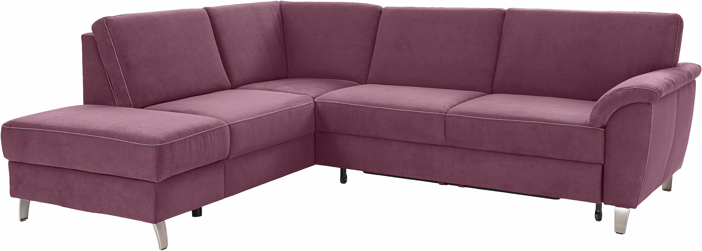 sit&more Ecksofa »Texel L-Form«, mit Federkern, wahlweise mit Bettfunktion und Bettkasten