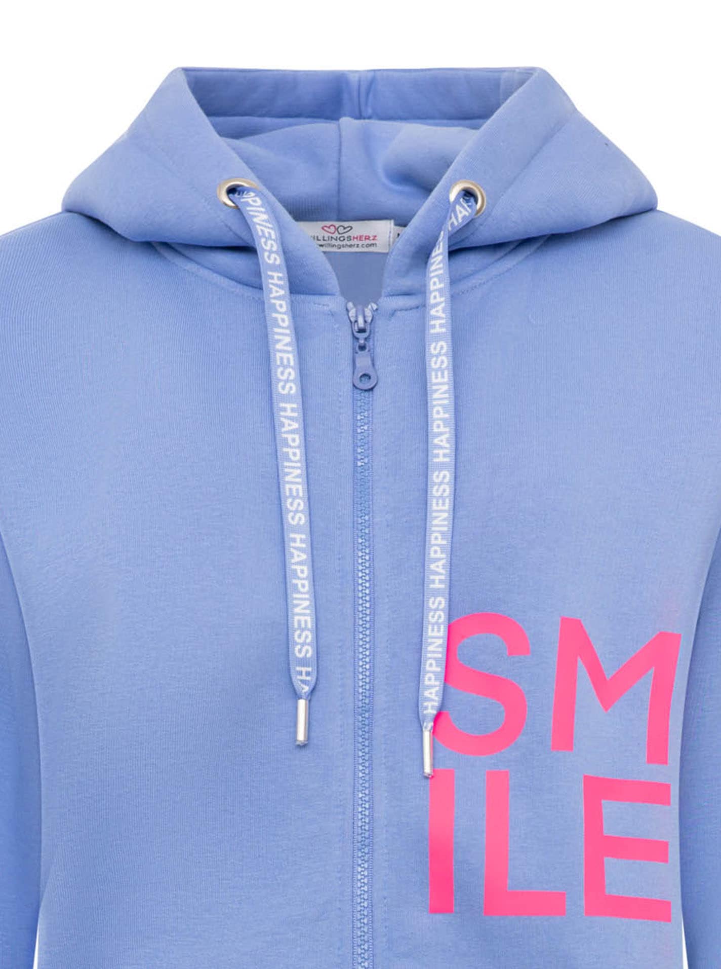 Zwillingsherz Sweat à capuche »"Alissa"« mit SMILE, gesticktem Herz am Arm und Reissverschluss