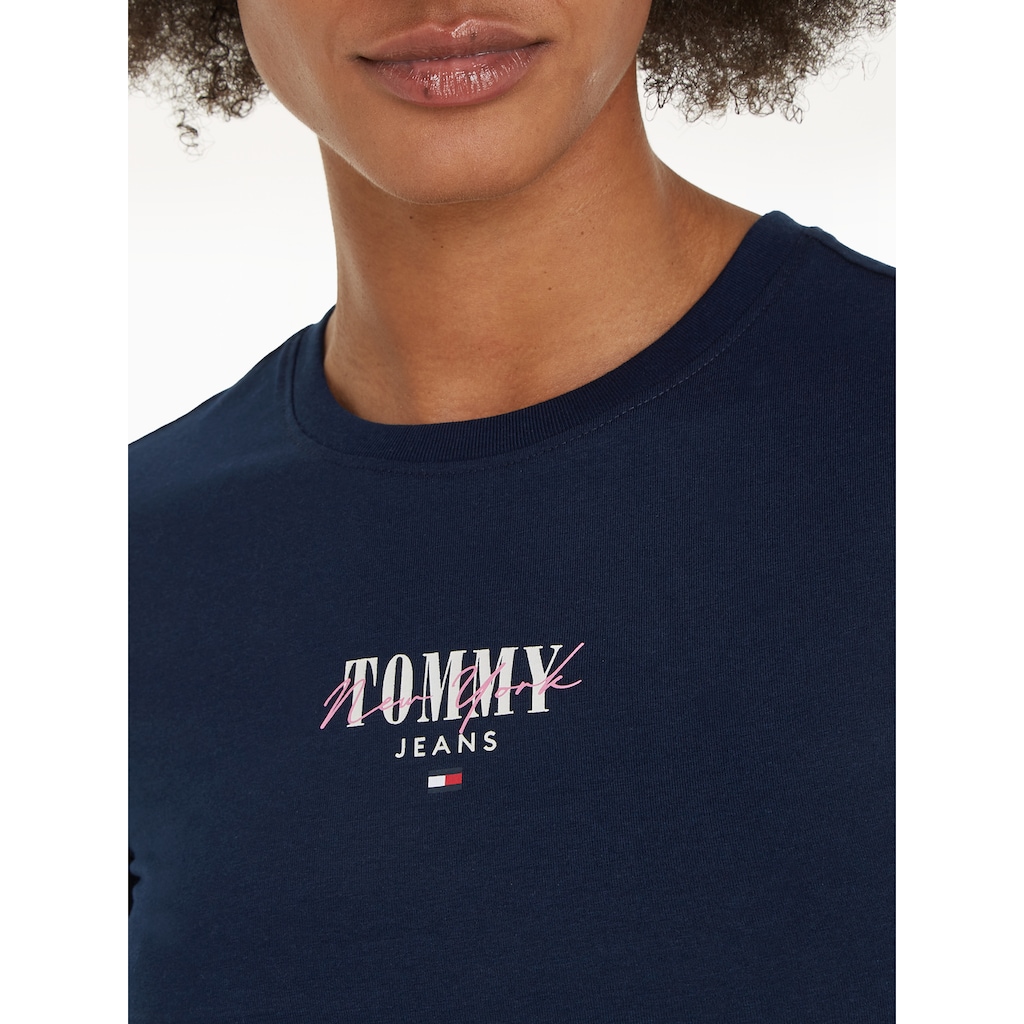 Tommy Jeans Rundhalsshirt »Rib Slim Essential Logo«