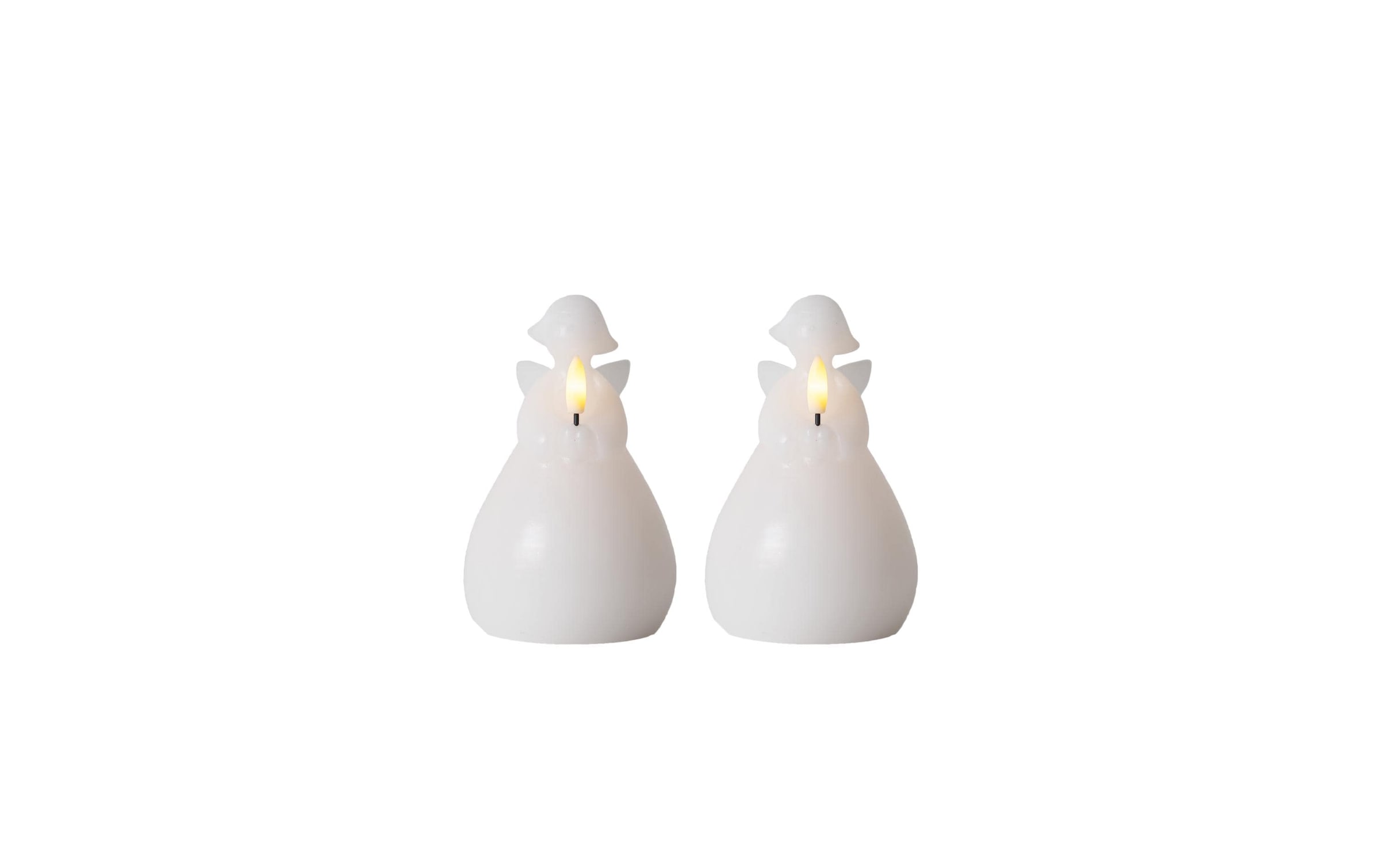 LED-Kerze »LED Engel Lucia, 2er Set,Wachs,Weiss«