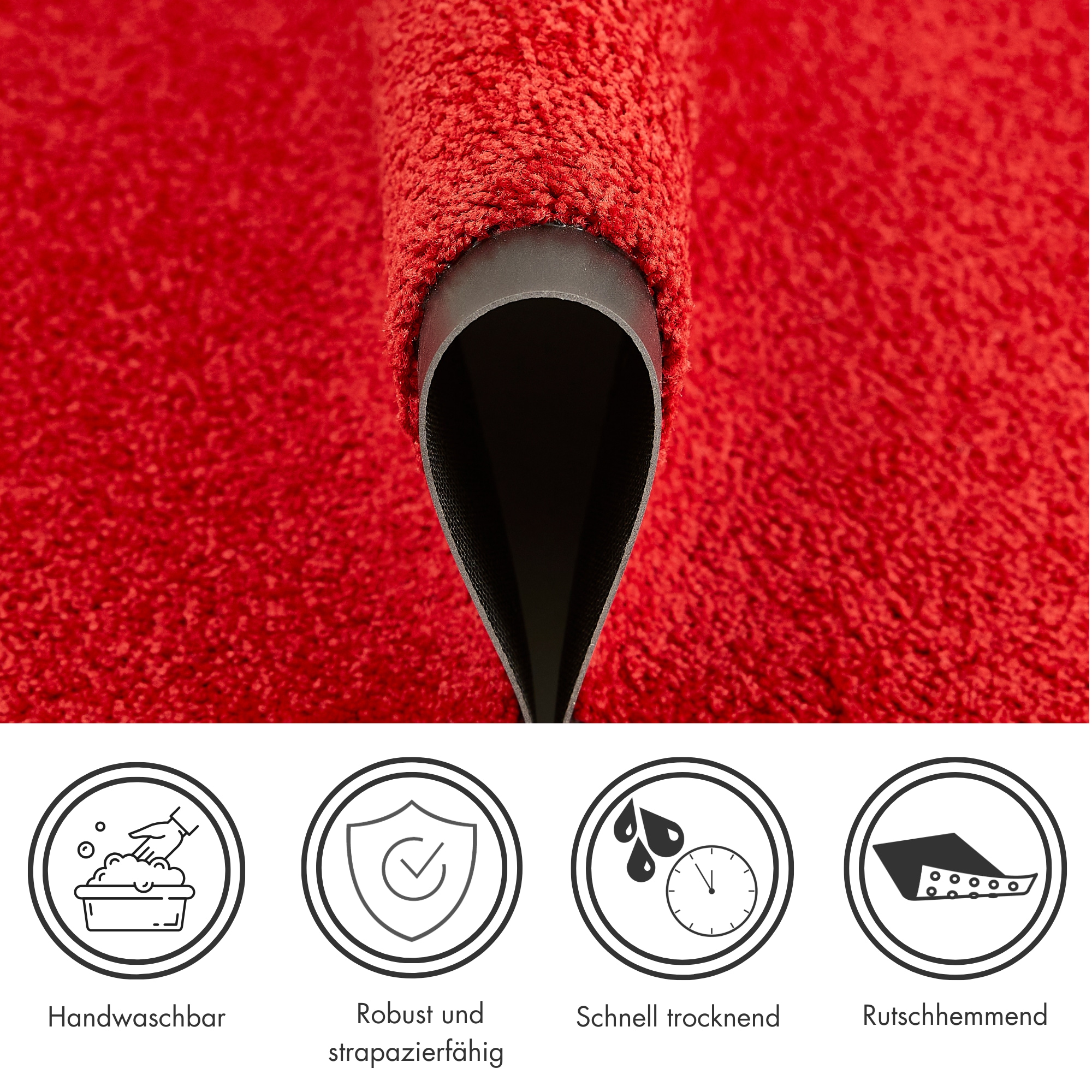 Andiamo Fussmatte »Verdi, Made in Netherlands«, rechteckig, 6 mm Höhe, Schmutzfangmatte, auch für überdachten Aussenbereich geeignet, waschbar