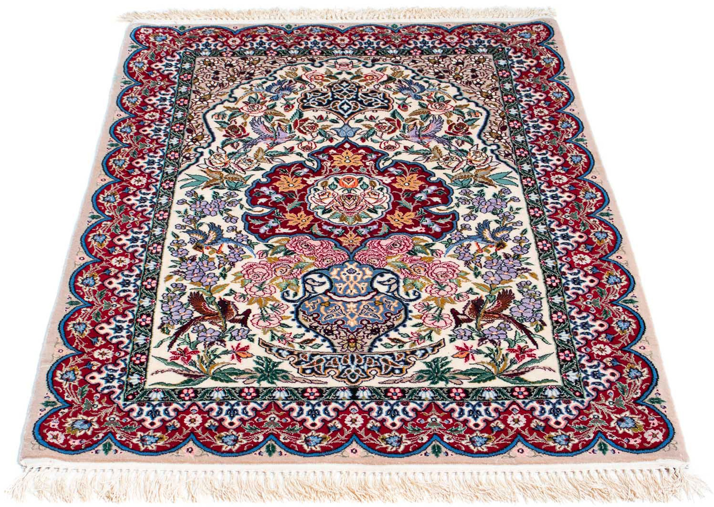 Image of morgenland Orientteppich »Perser - Isfahan - Premium - 117 x 83 cm - beige«, rechteckig, 6 mm Höhe, Wohnzimmer, Handgeknüpft, Einzelstück mit Zertifikat bei Ackermann Versand Schweiz