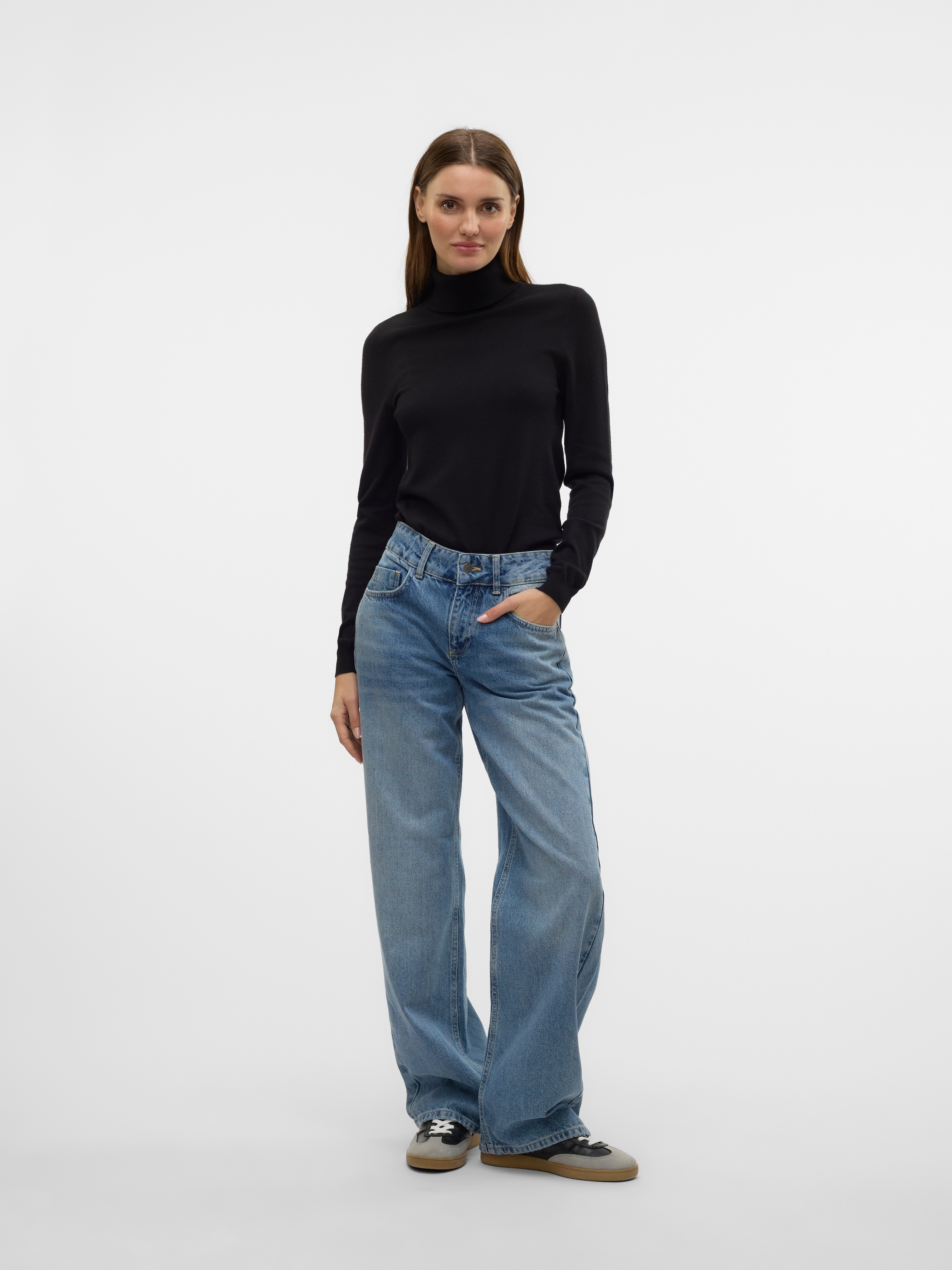 Vero Moda Rollkragenpullover »VMHAPPINESS LS ROLLNK PULLOVE GA BOO REP«