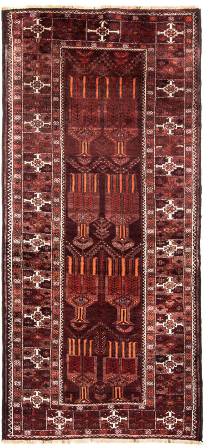 Image of morgenland Hochflor-Läufer »Belutsch Durchgemustert Ruggine 239 x 109 cm«, rechteckig, 0,8 mm Höhe, Handgeknüpft bei Ackermann Versand Schweiz