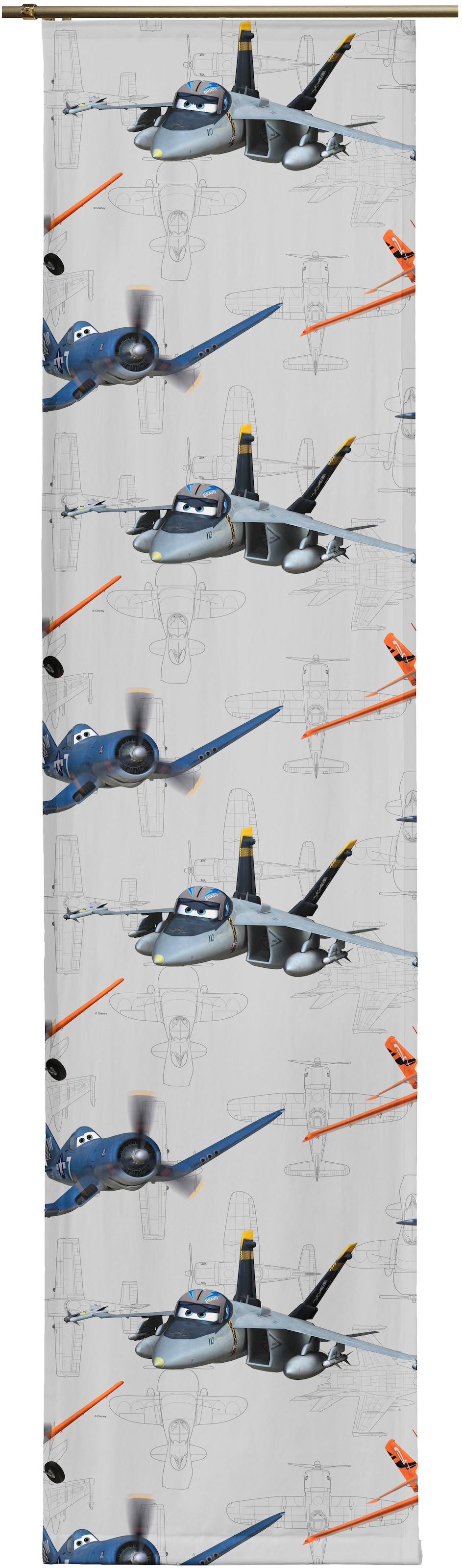 Image of Wirth Schiebegardine "Planes Echo" Paneelwagen 1 Stk. tlg. Disney