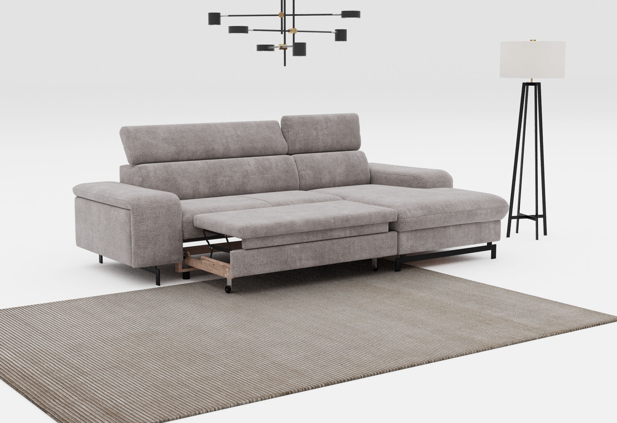 COTTA Ecksofa »Emma L-Form«, mit Kopfteilverstellung, wahlweise mit Bettfunktion & Bettkasten