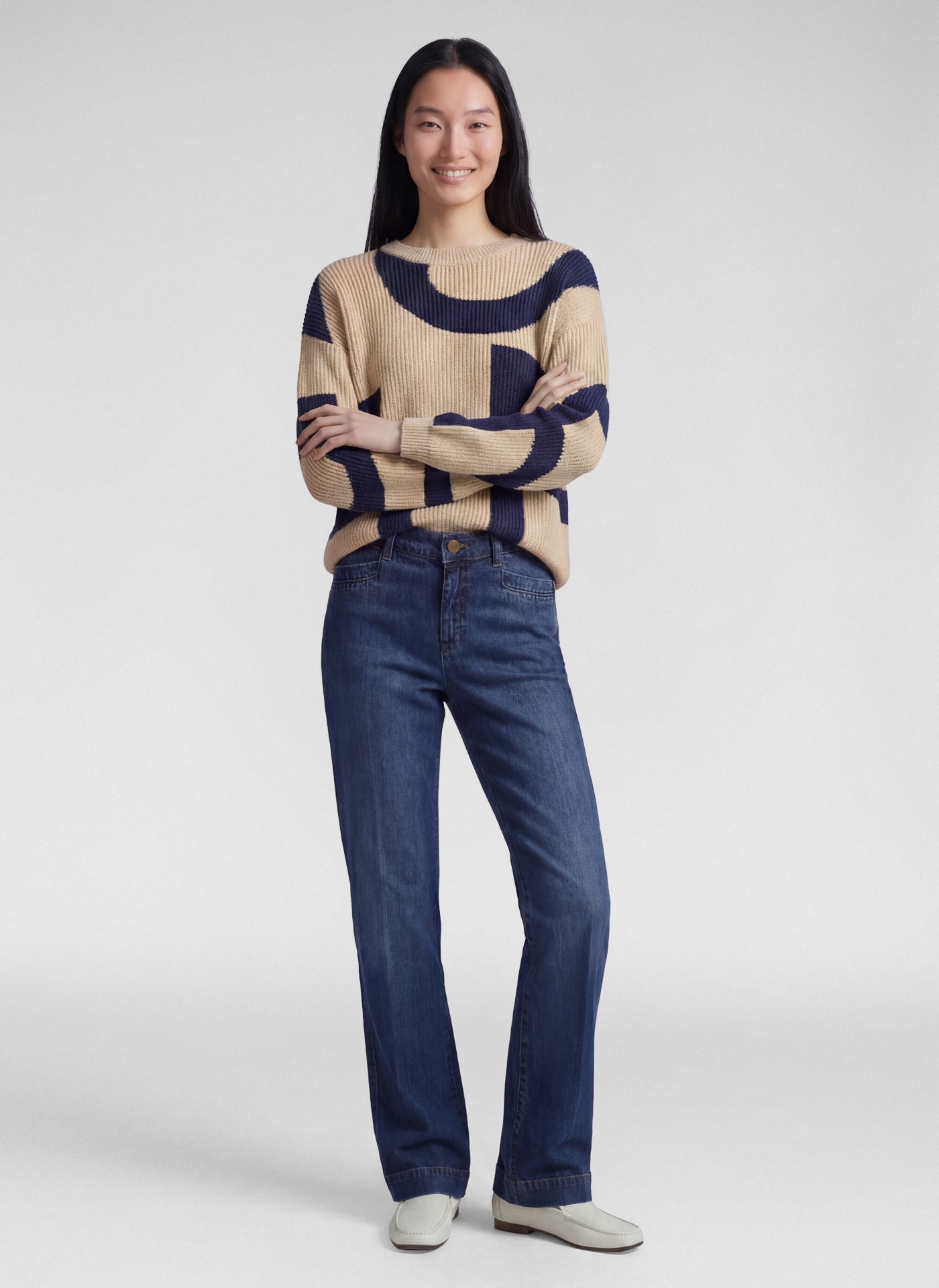 Rabe Pull en tricot avec motif graphique