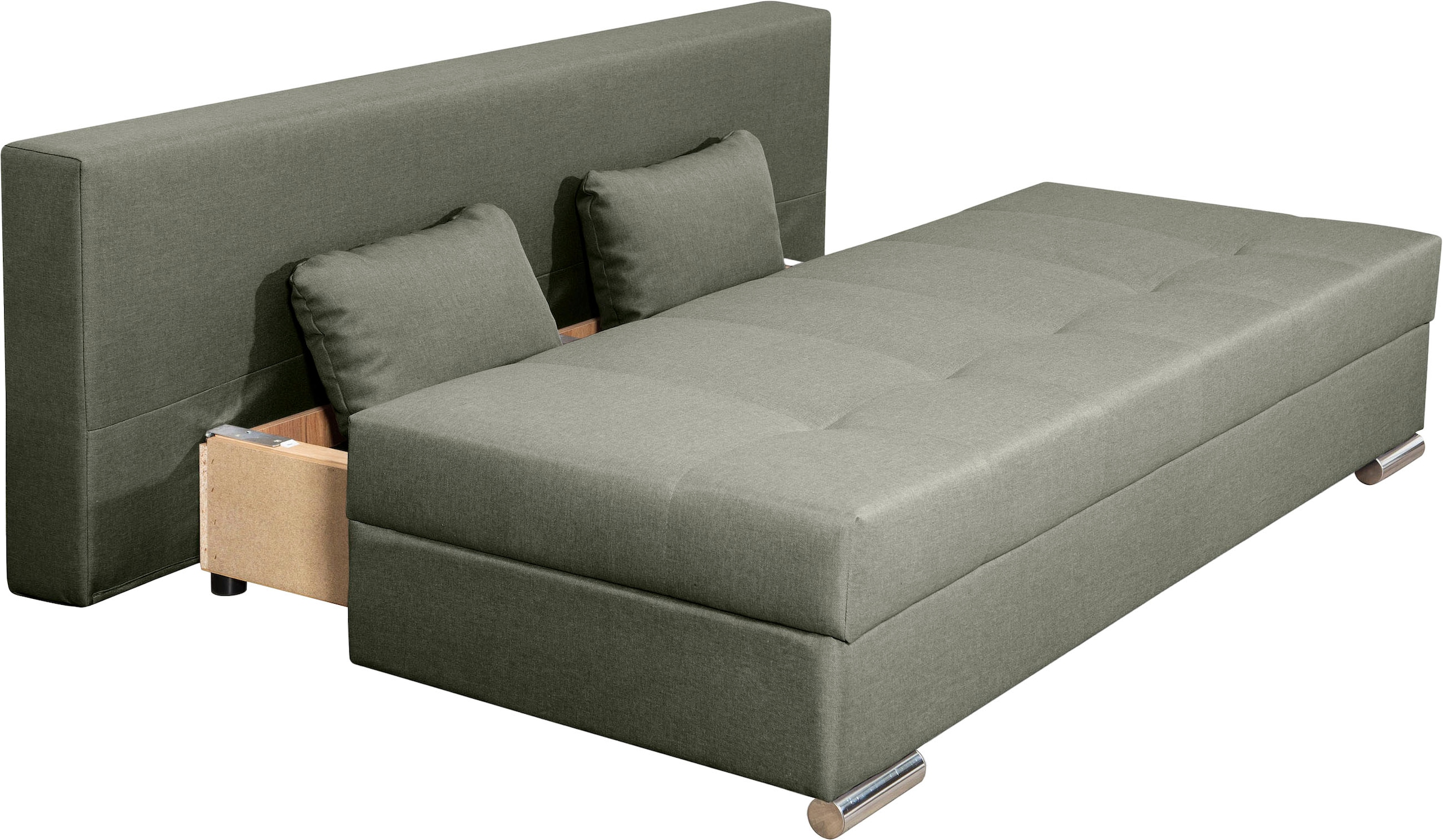 COLLECTION AB Canapé-lit »Tania mit Bettfunktion und Bettkasten« komfortabler Sitzkomfort: Federkern-Polsterung, inklusive Rückenkissen