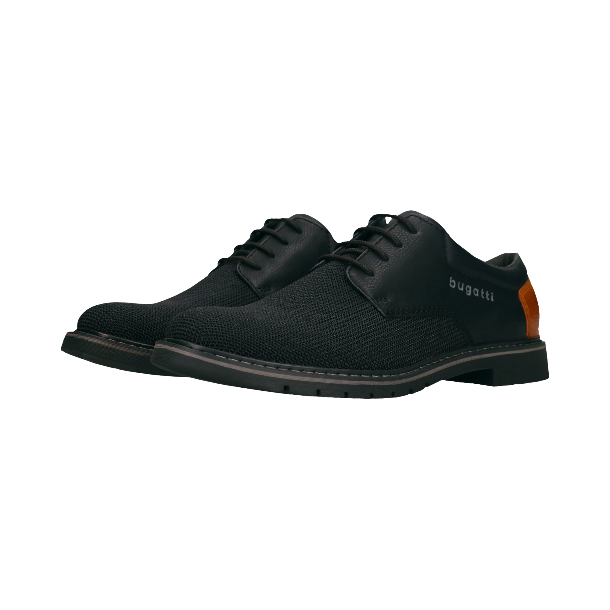 bugatti Schnürschuh  Blockabsatz, Businessschuh, Abendschuh mit Logoprägung