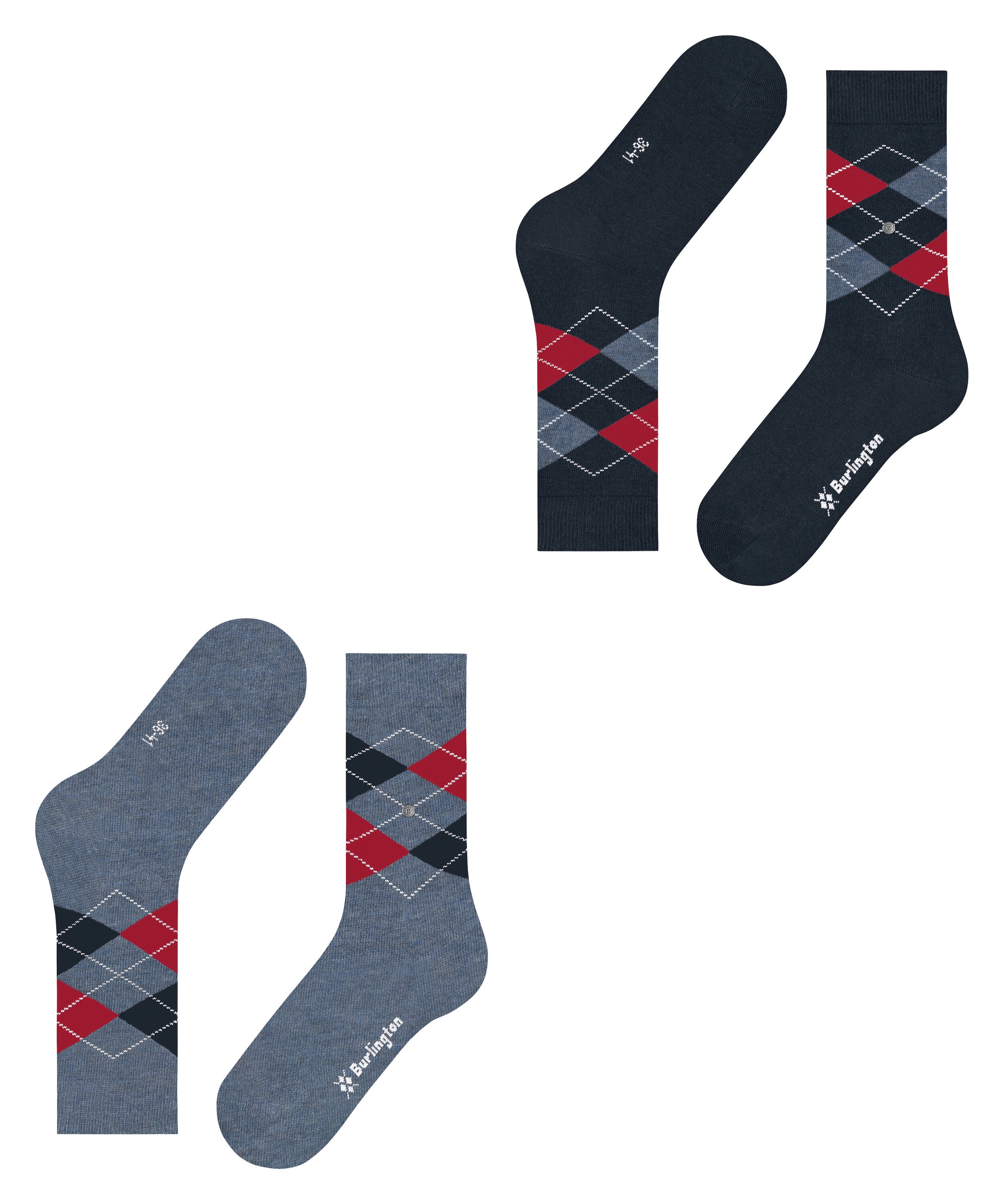 Burlington Chaussettes »Everyday Argyle 2er-Pack« 2er Pack,  atmungsaktiv