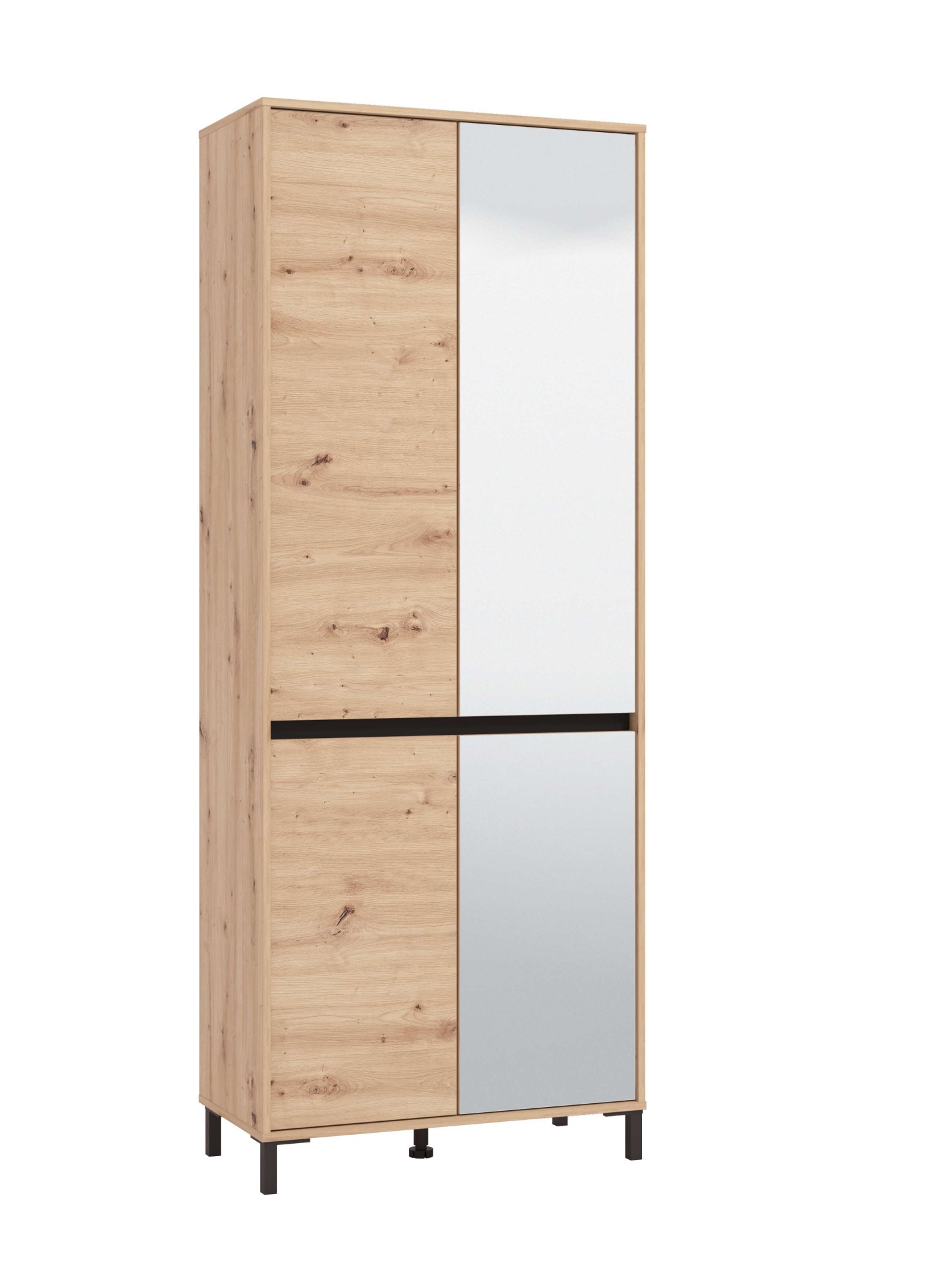 Image of Home affaire Schuhschrank "Flannan, Schuhregal, Schuhkommode, Gesamthöhe 205,5 cm" mit Spiegeltür, acht Regale und eine Schublade, Gesamtbreite 80 cm
