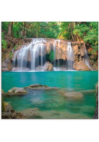 Artland Glasbild »Wasserfall im Wald National Park«, Gewässer, (1 St.) kaufen