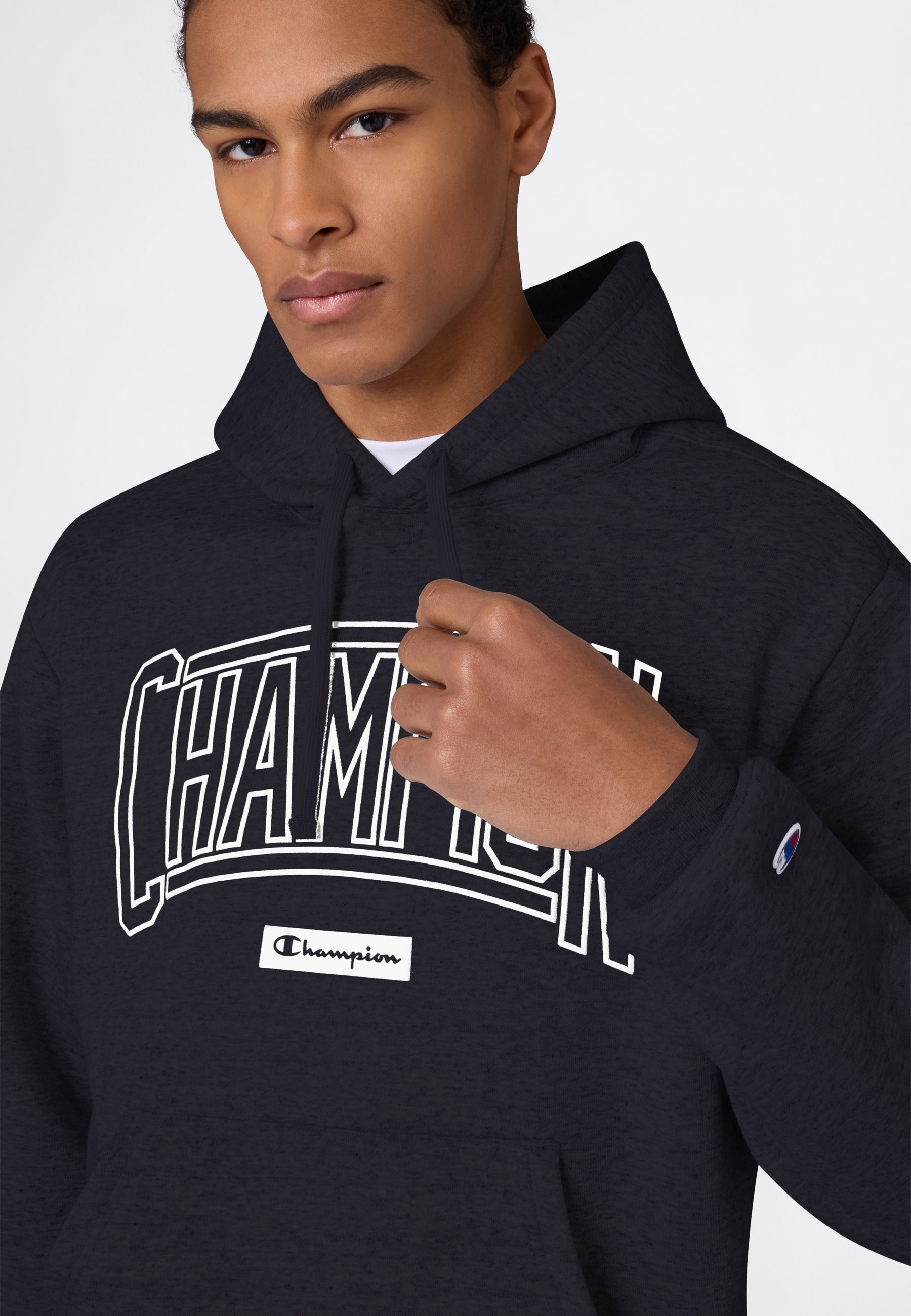 Champion Sweat à capuche »COLLEGE Relax Fit Fleece Hoodie«, mit Kordelverschluss, sportlicher Stil, Rundhalsausschnitt
