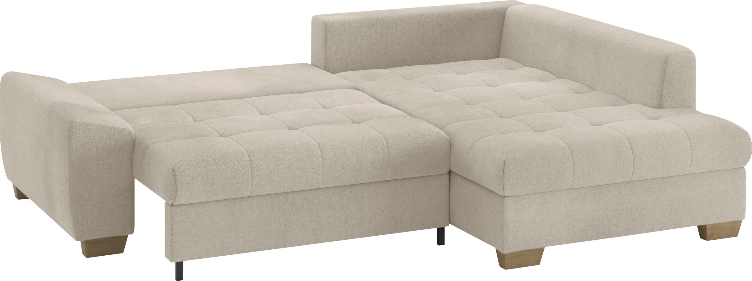 Mr. Couch Ecksofa »Nikita II, L-Form, bis 140kg pro Sitzplatz belastbar«, mit Kaltschaumpolsterung, wahlweise mit Bett und Bettkasten