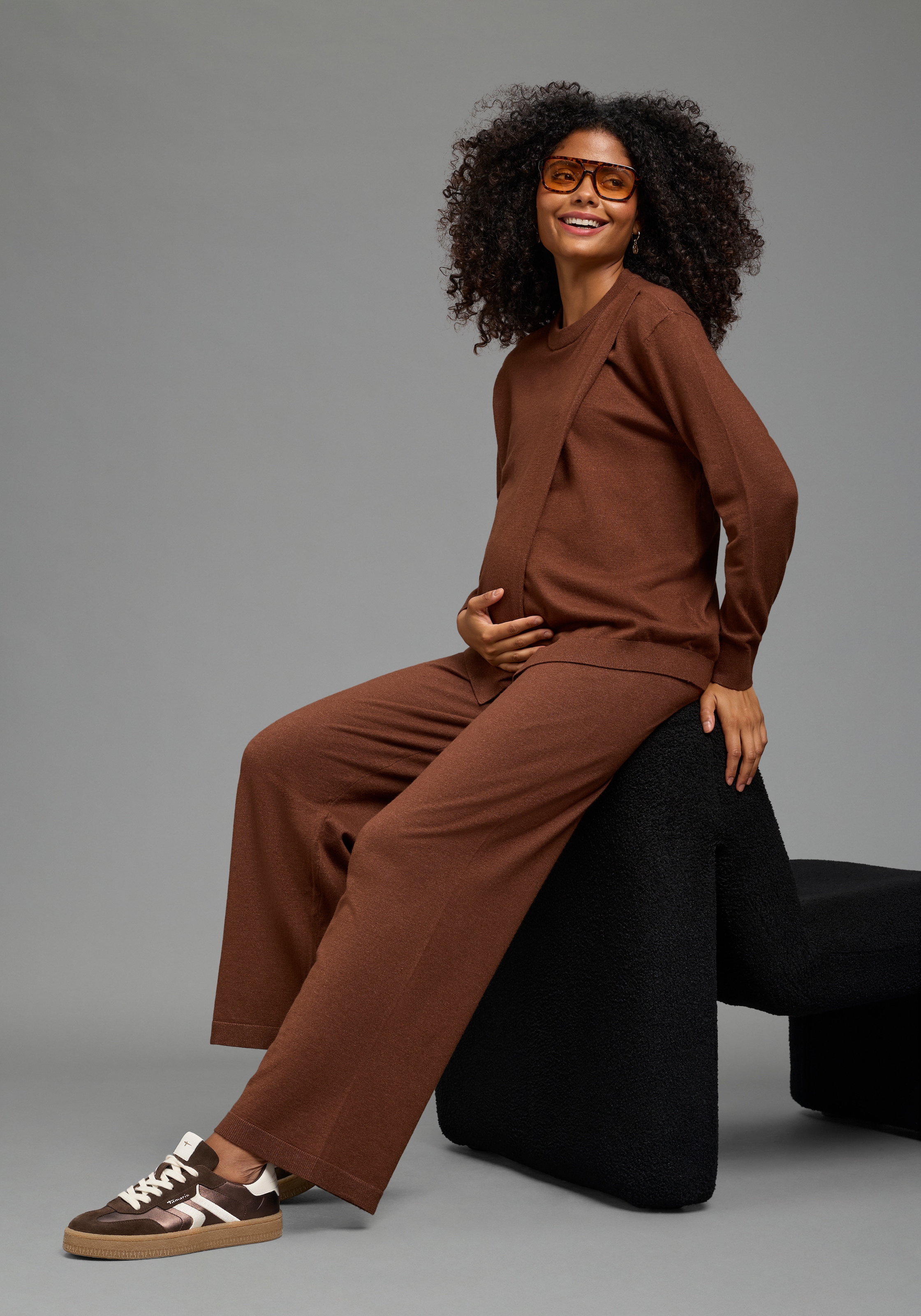 Neun Monate Pull de grossesse »Pullover für Schwangerschaft und Stillzeit« pull de grossesse avec ouverture pratique pour l'allaitement
