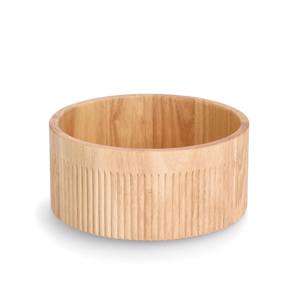 Zeller Present Bol 1 cuis aus bois massif Rillenmuster, Bambus, Ø 27 cm