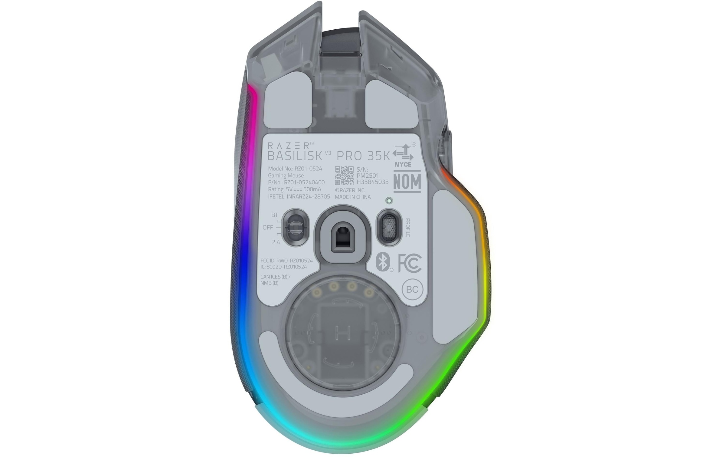 RAZER Gaming-Maus »Basilisk V3 Pro 35K« Ergonomische kabellose RGB-Gaming-Maus mit ultrapräzisem Sensor