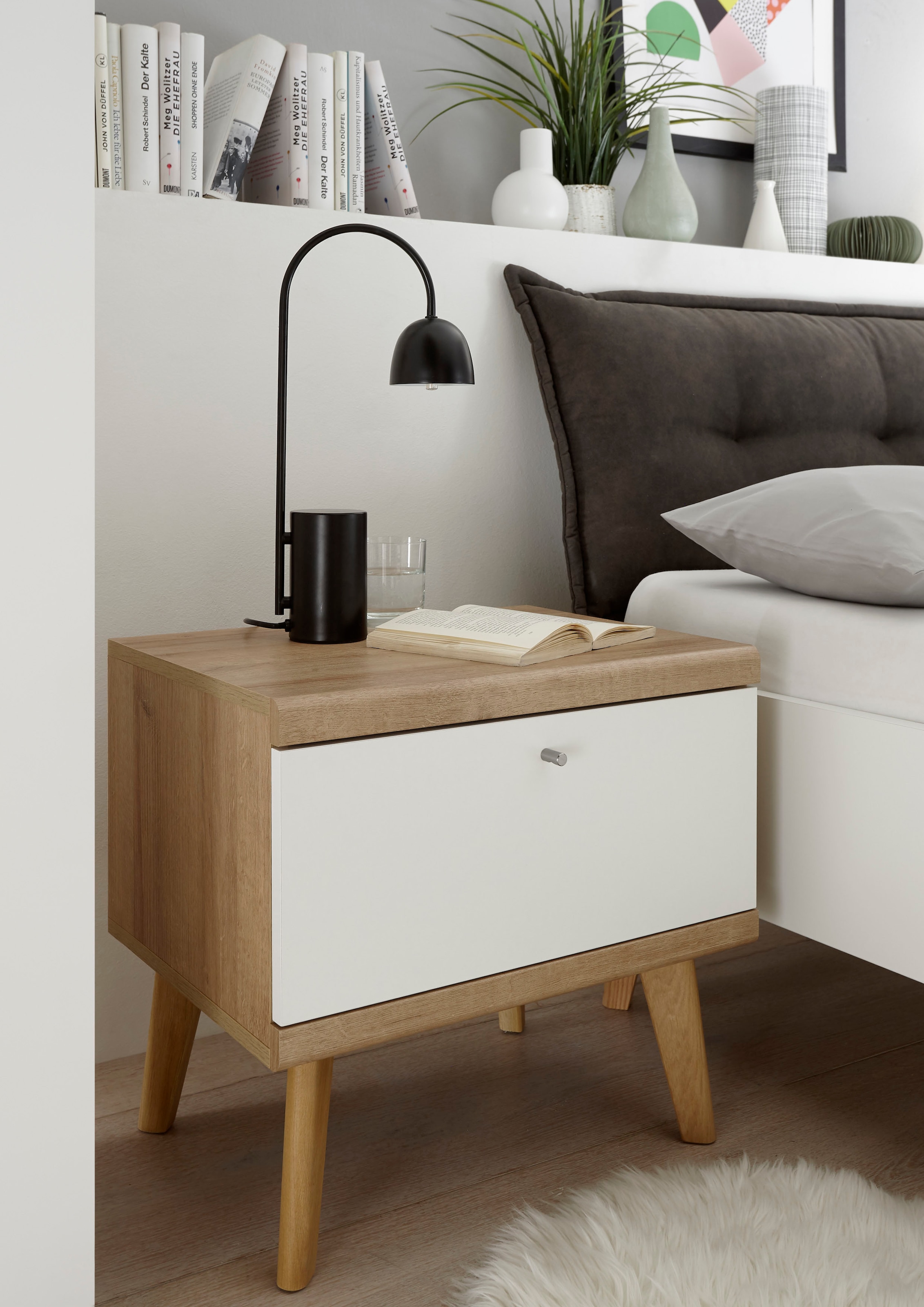 Image of Home affaire Nachtschrank "MERLE" in skandinavischem Design, aus FSC-zertifiziertem Holzwerkstoff