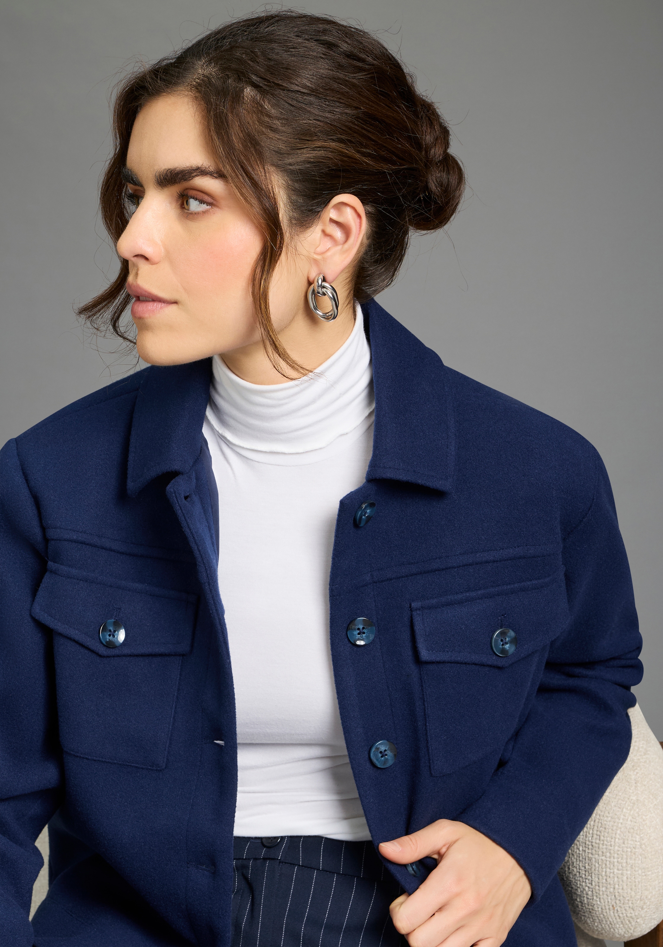 Laura Scott Veste courte in Wolloptik, Übergangsjacke