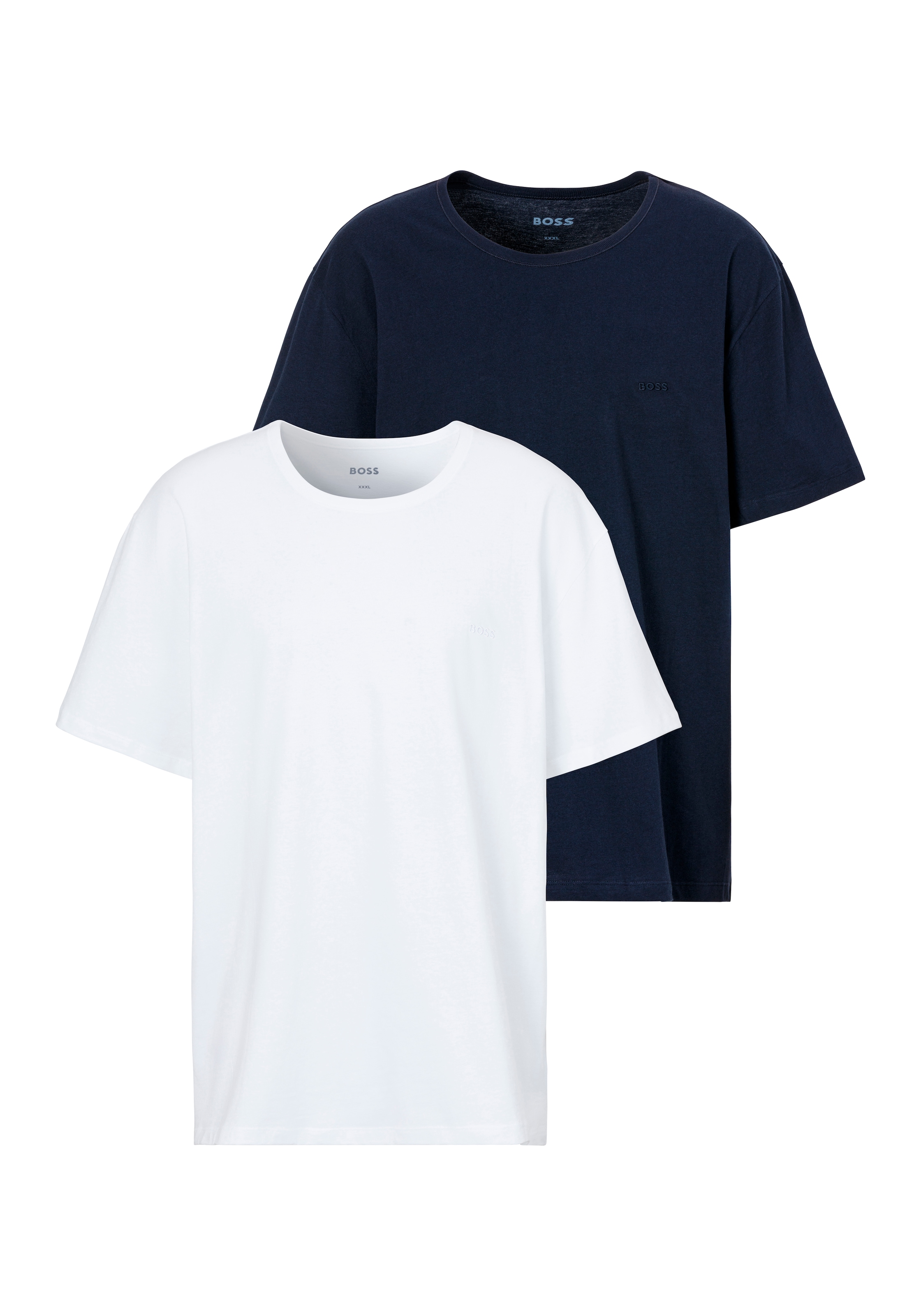 Image of BOSS Rundhalsshirt "B-TShirtRN 2P Comfor" Packung, 2er-Pack, 2 Stk. mit tonalen Logo