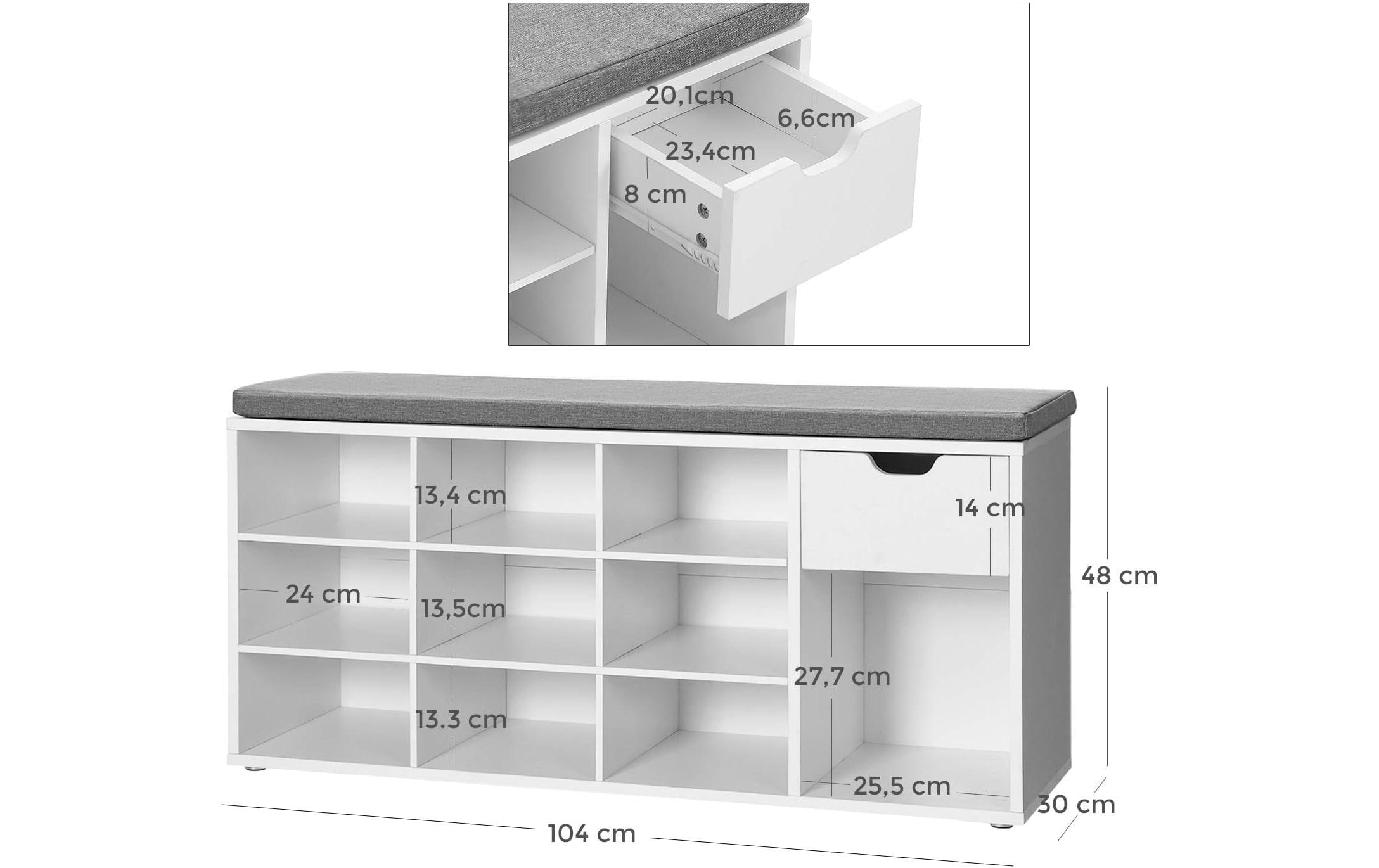 VASAGLE Schuhschrank »104 x 30,5 x 48 cm«