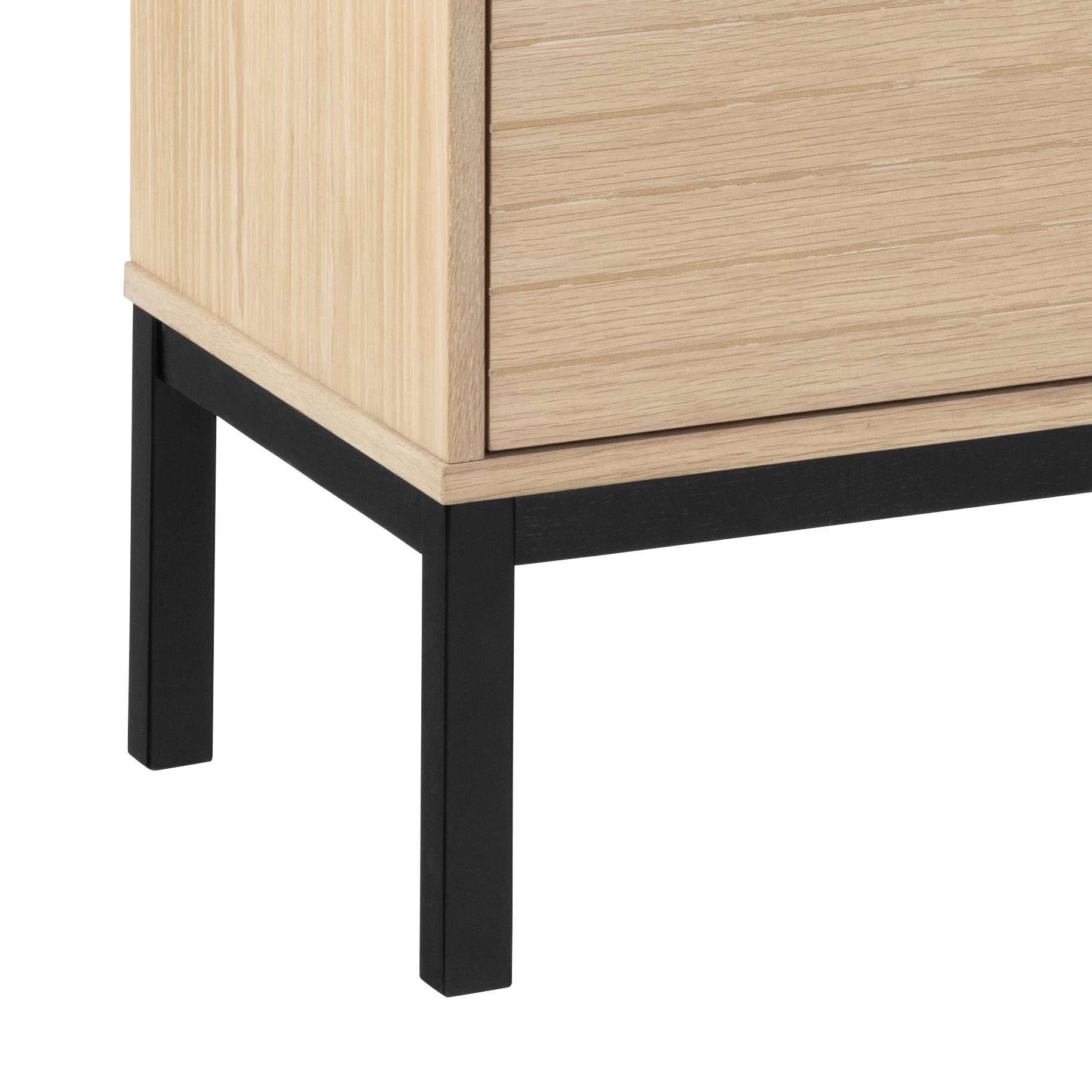 ACTONA GROUP Buffet »Kensington« buffet, 4 portes et 4 étagères chêne pigmenté blanc, 180x40x80 cm