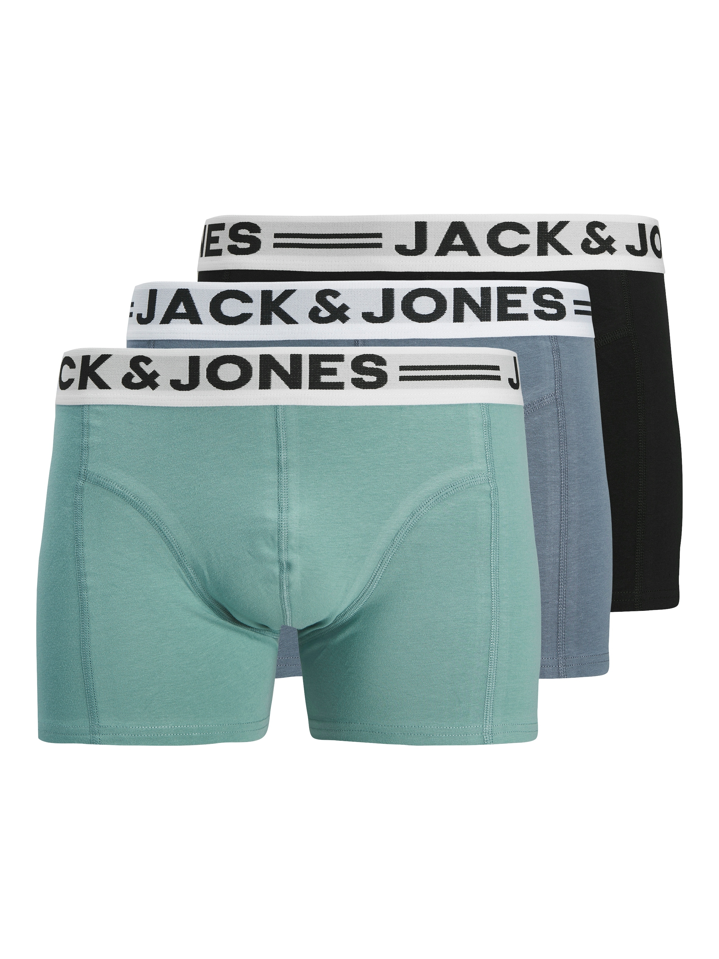 Jack & Jones Boxer »Sense Trunks« Paquet, 3er-Pack, 3 cuis Baumwollmischung, elastisches Bündchen