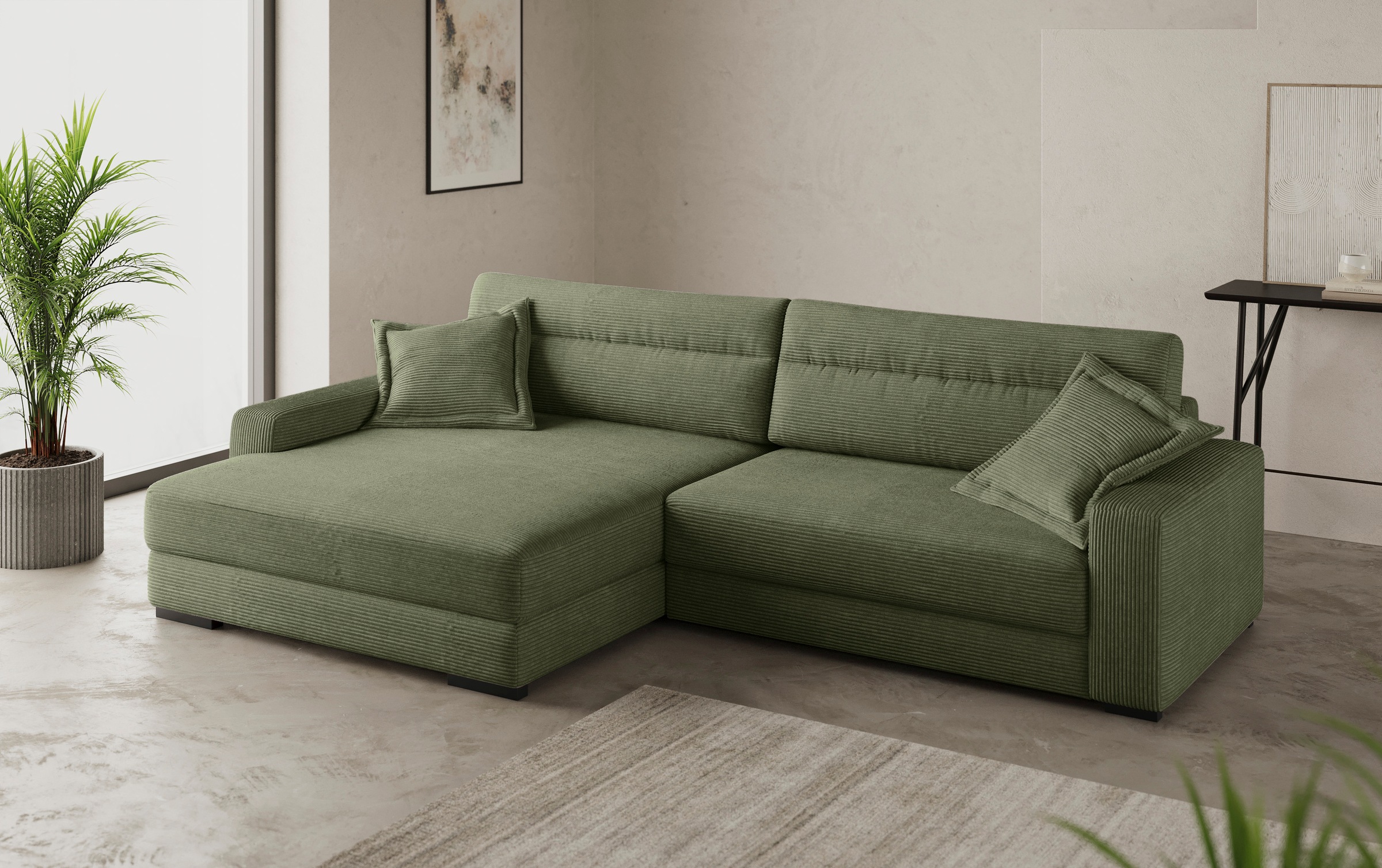 Mr. Couch Ecksofa »Marcello L-Form«, inklusive EasyBett und Bettkasten
