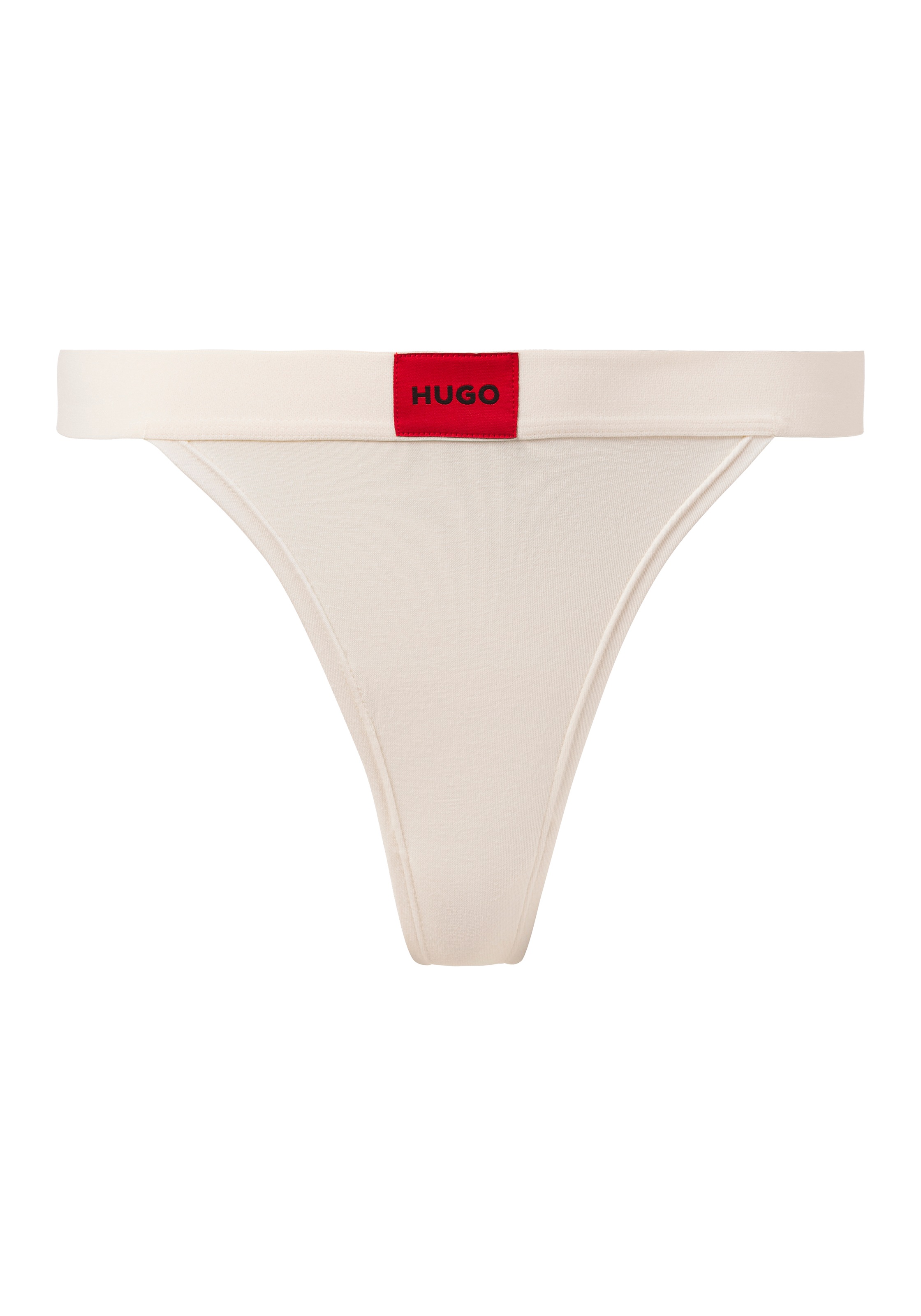 Image of HUGO Underwear String "RED LABEL" mit Logo auf dem elastischen Bund