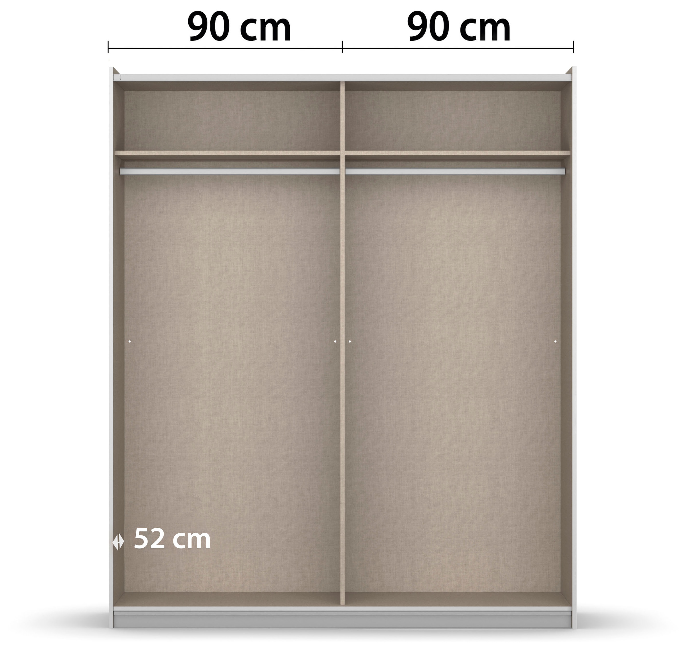 rauch Armoire à portes coulissantes »Kleiderschrank Schrank Kinderzimmer Topseller OTTOs CHOICE SUBITO« Garderobe Vollspiegel Breiten 136 & 181 Höhe 197 cm - MADE IN GERMANY